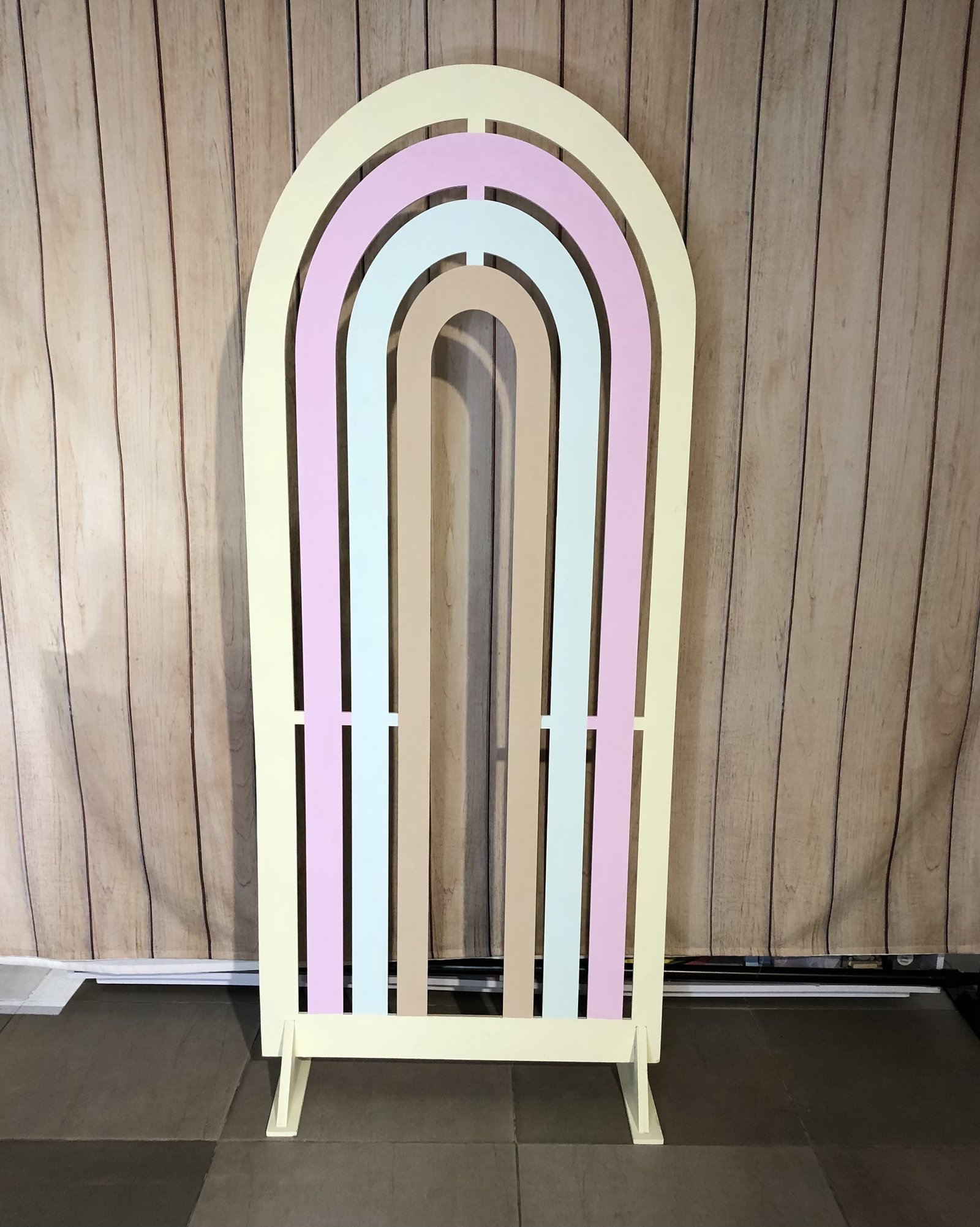 ESTRUCTURA ARCOIRIS MADERA PASTEL