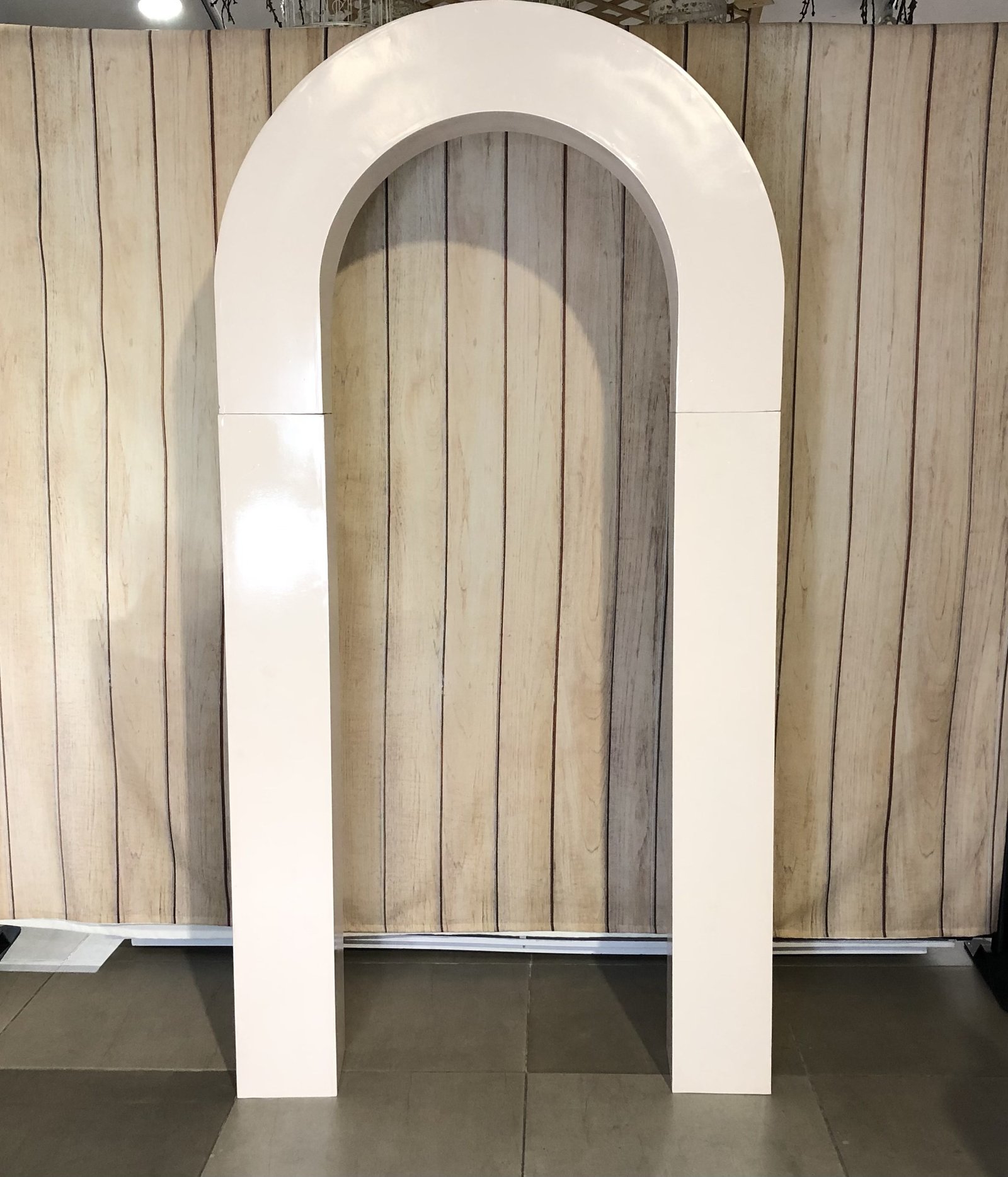 ESTRUCTURA MADERA 3D BEIGE PUNTA OVALADA