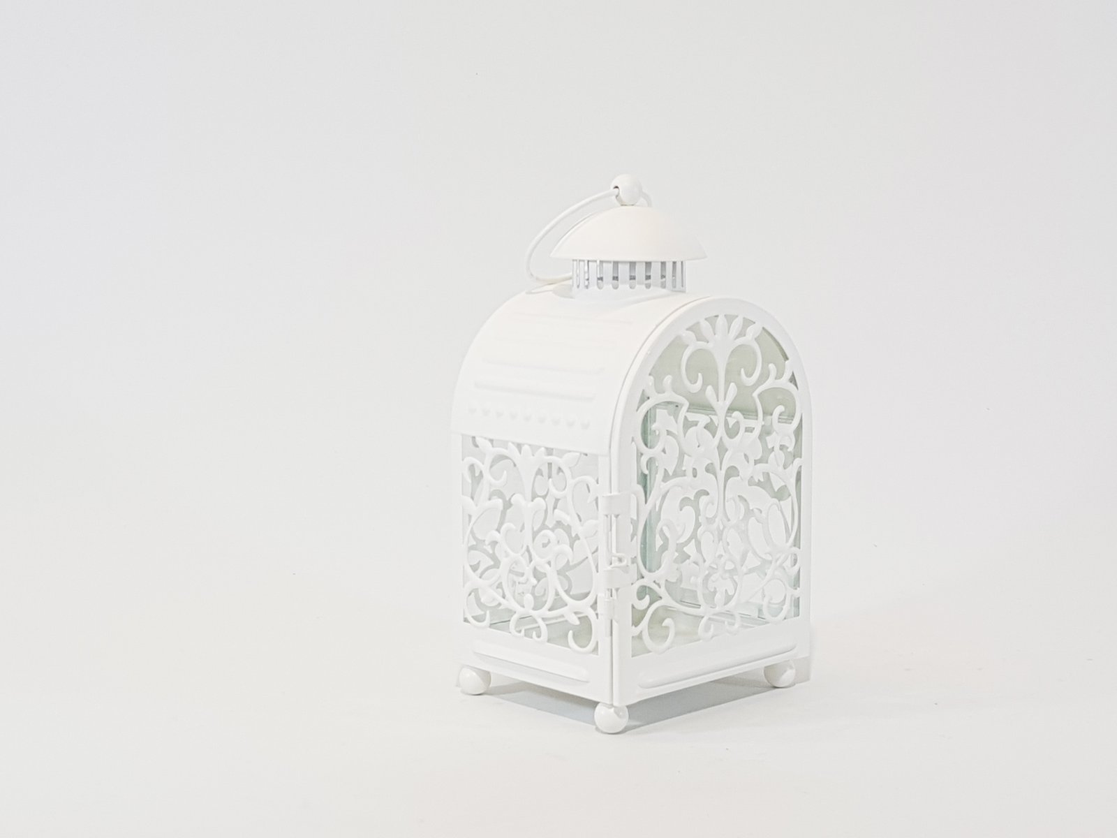 Farol Blanco Arabescos Cuadrado