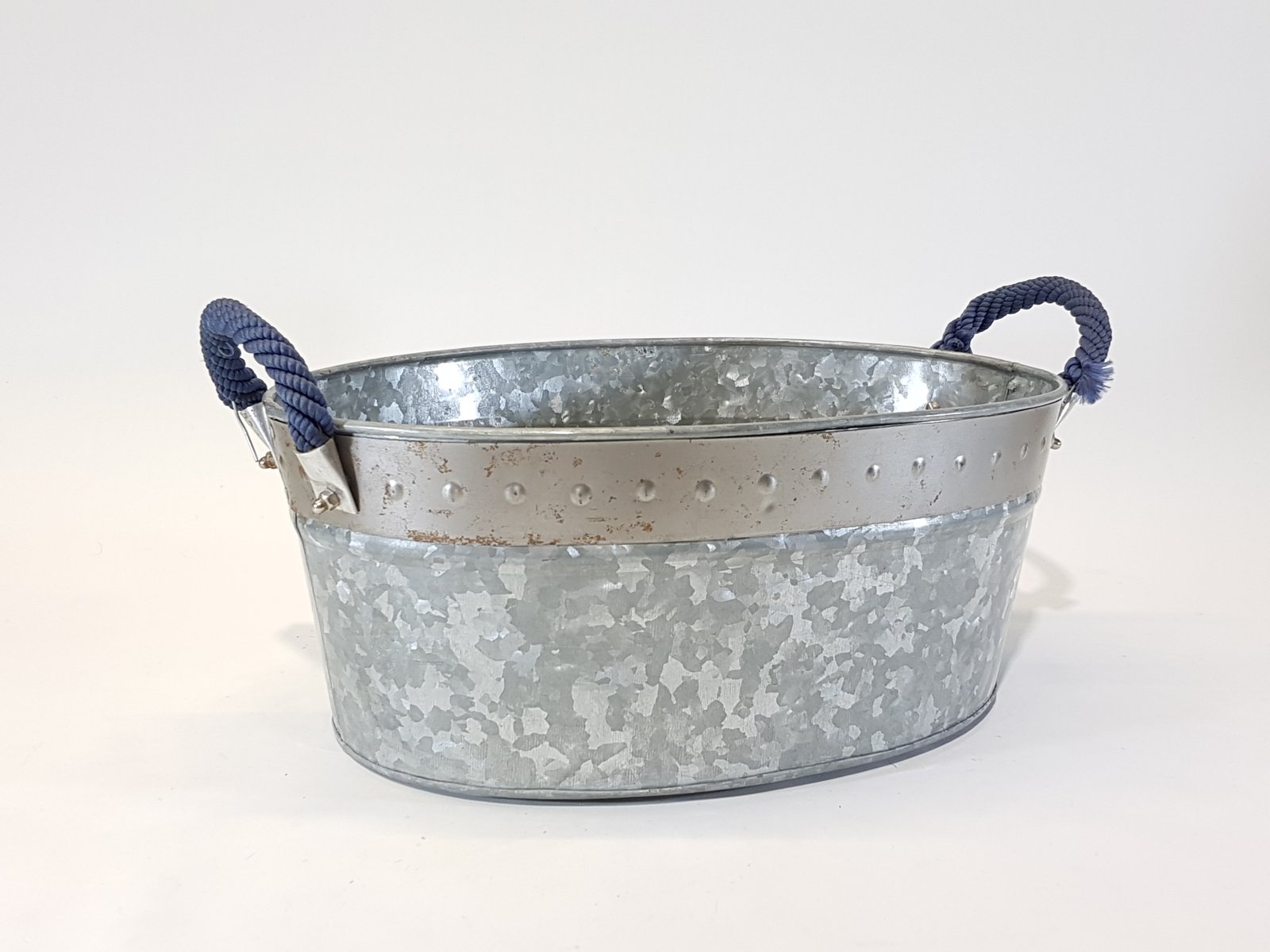 Hielera Laton Rustica Agarradera Cabuya Azul