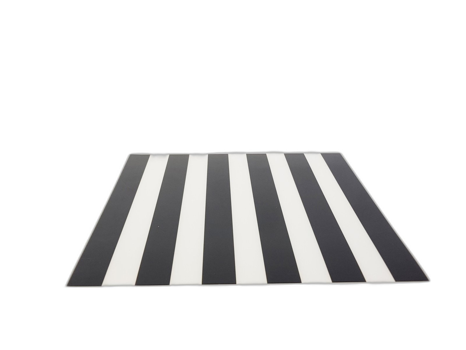 Individual Cuadrado Rayas Blancas Y Negras 37 X 37