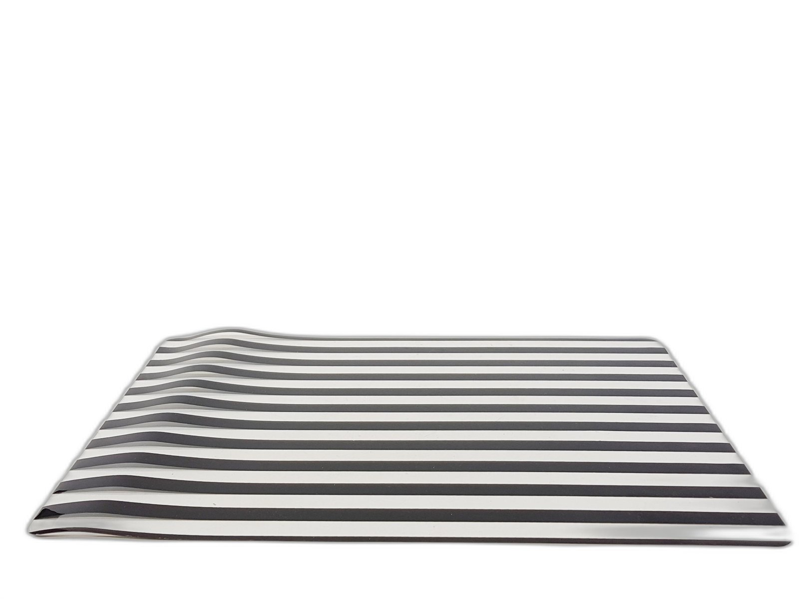 Individual Trasparente Plastico Con Rayas Negras 42 X 29