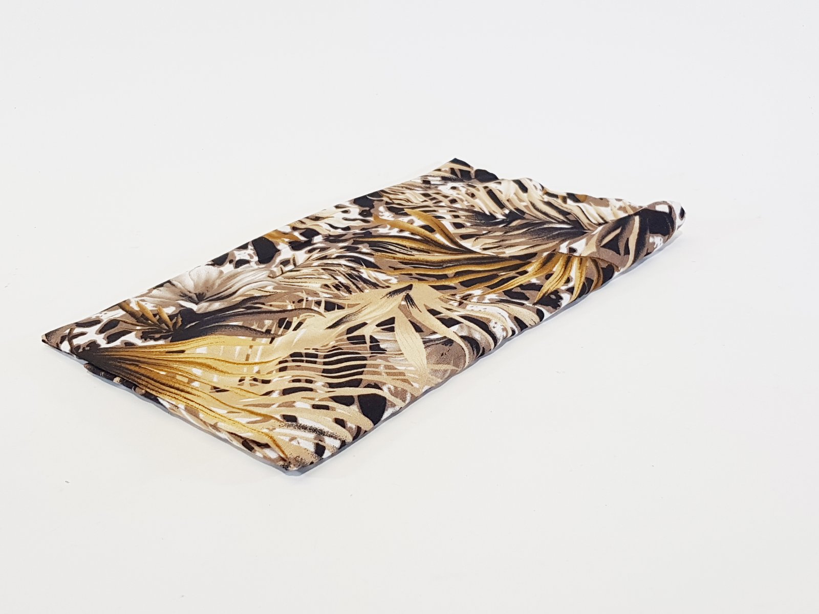 Mantel Safari Hojas Doradas y Negras