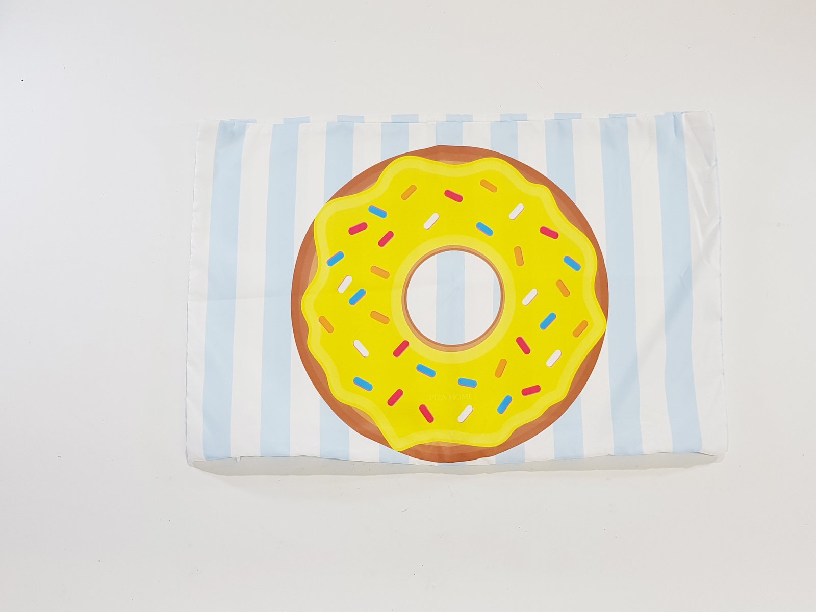 Forro Tela Impermeable Rectangular Dona Amarilla Chispas Colores 55 x 35 Cm