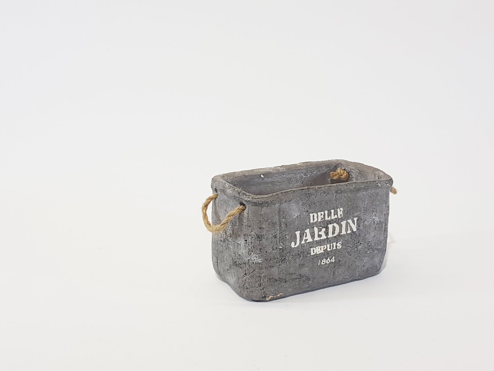 Matero Barro Jardín Gris Rectangular Pequeño