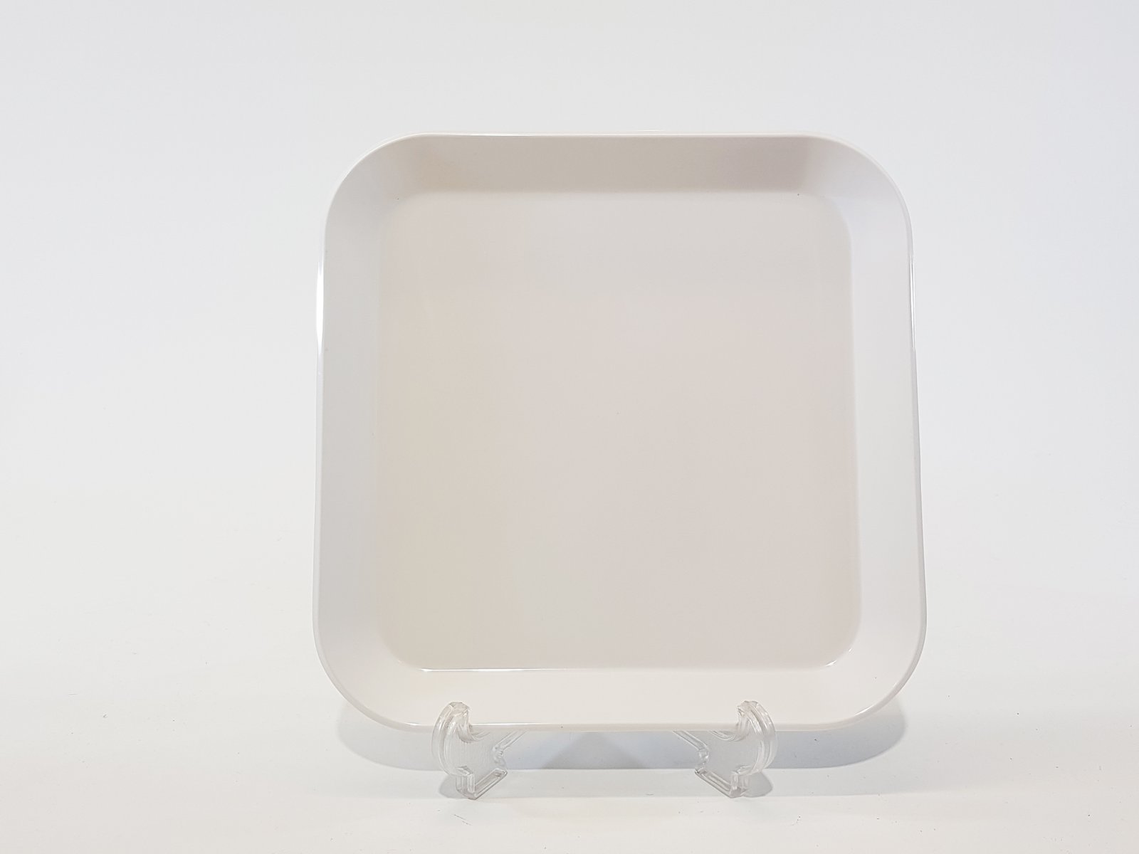 Plato Cuadrado Grande Pasta Blanco