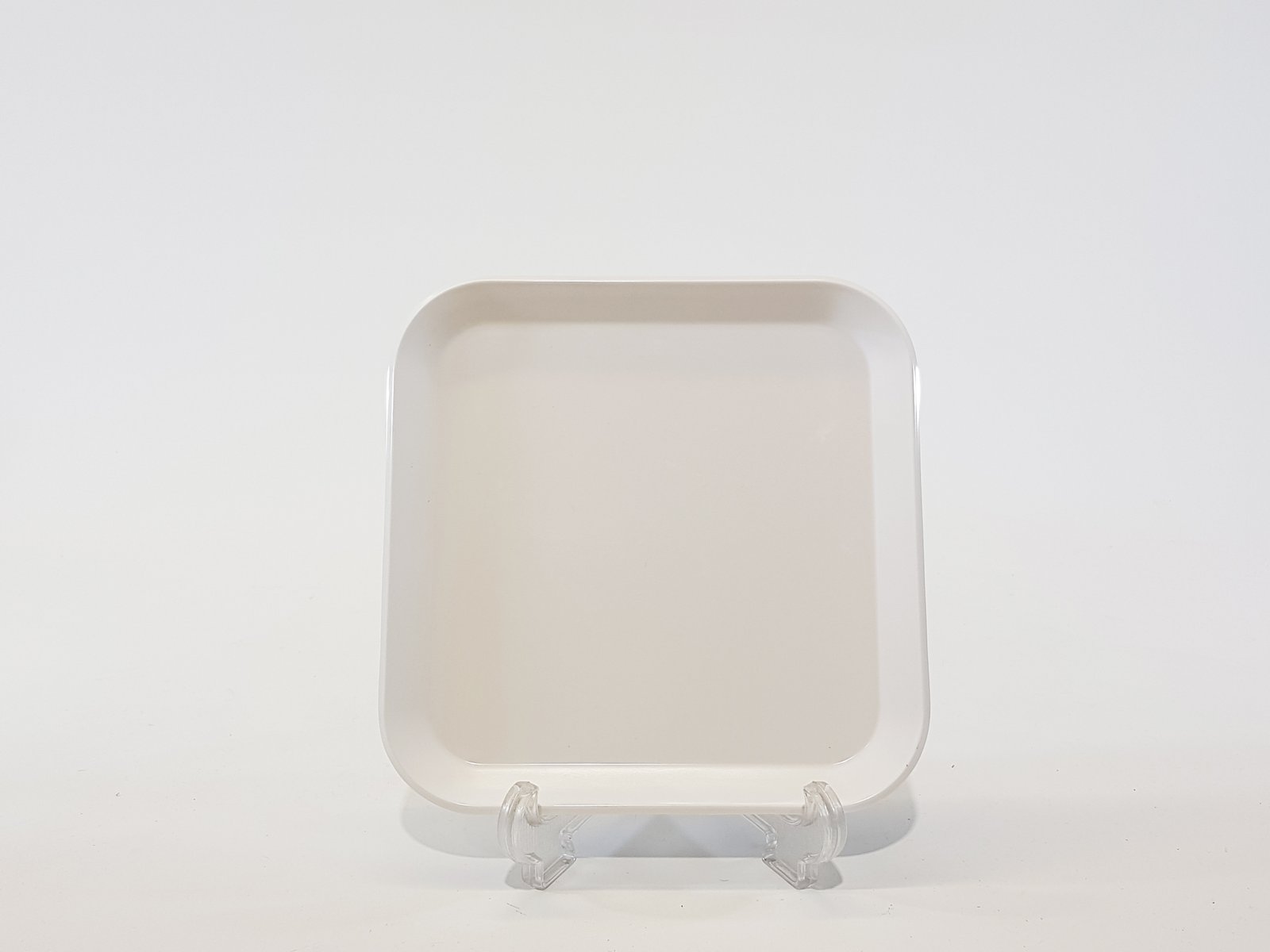 Plato Cuadrado Pequeño Pasta Blanco