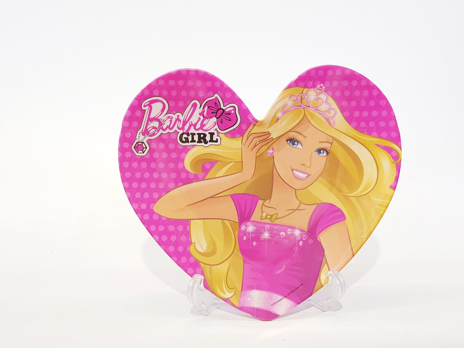 Plato Forma Corazon Barbie Girl