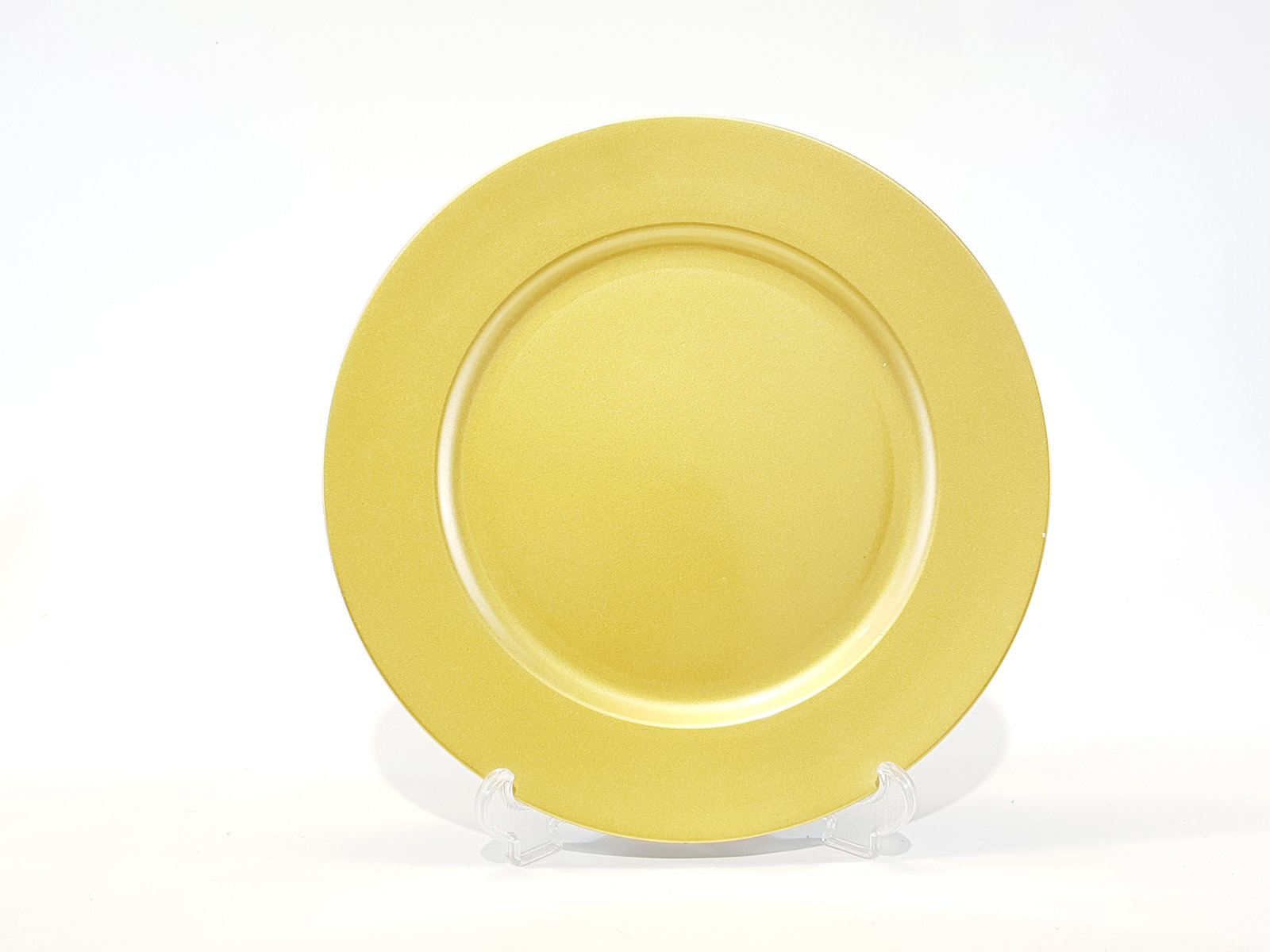 Plato Redondo Pasta Dorado Plano