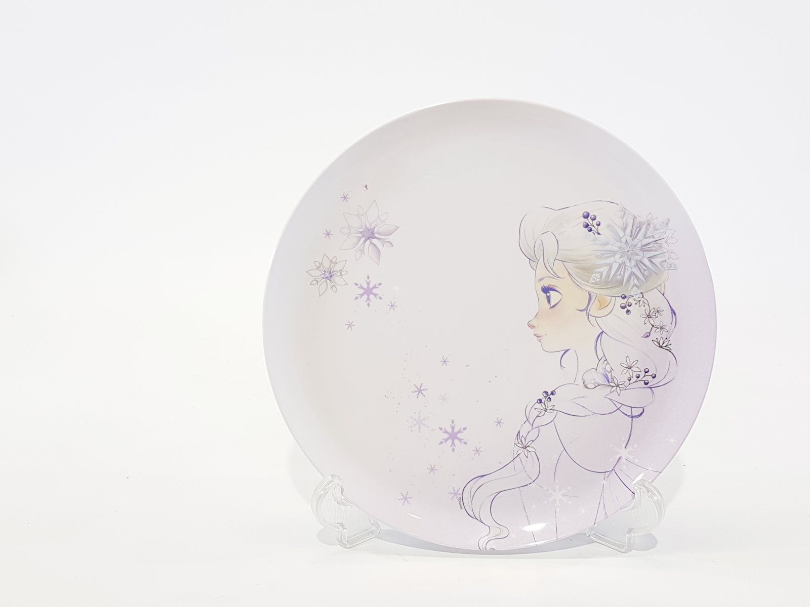 Plato Redondo Grande Frozen Con Morado