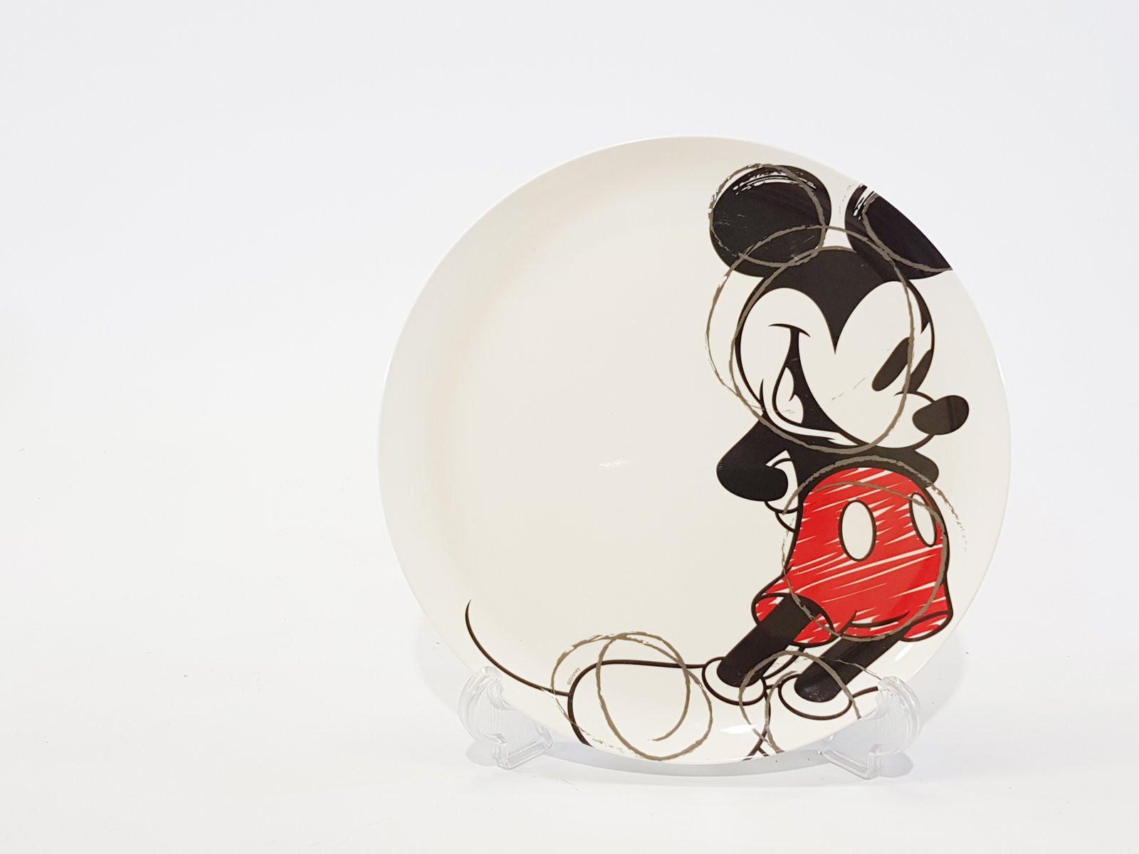 Plato Redondo Grande Mickey Fondo Blanco