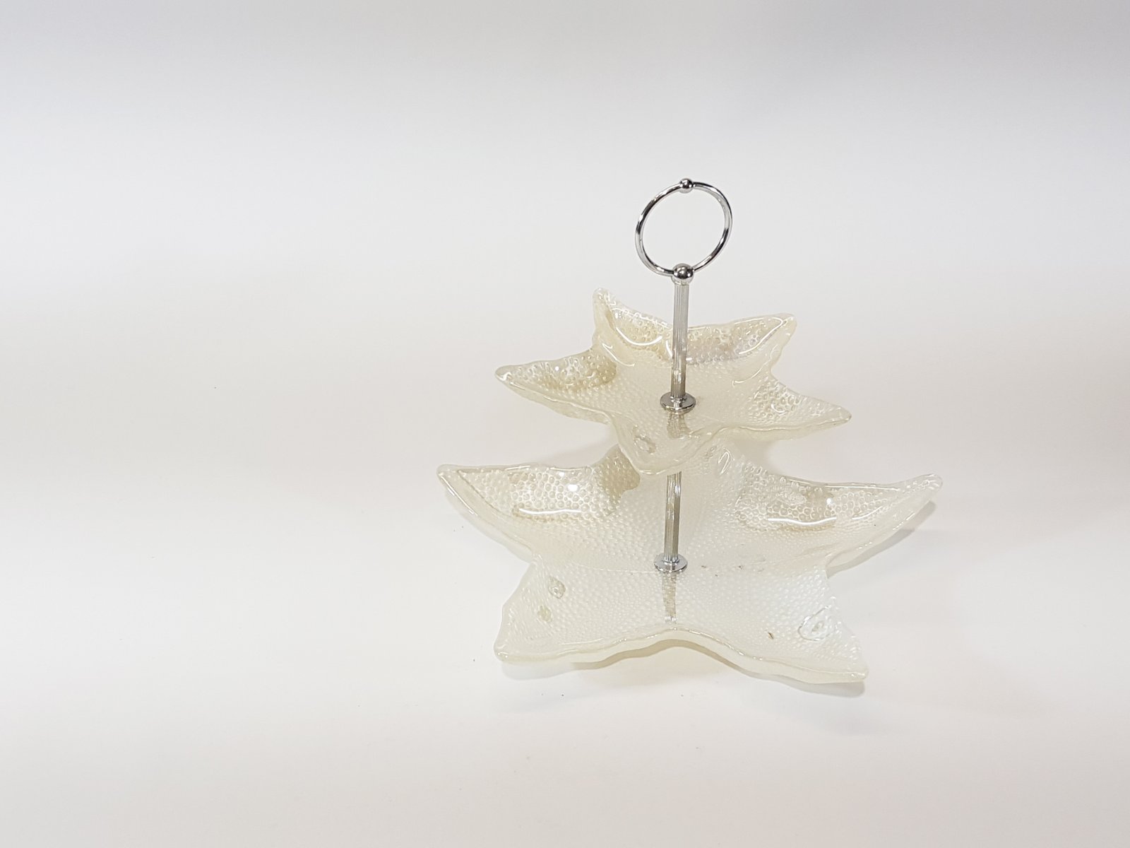 Porta Postres Vidrio Estrella de Mar Dos Niveles