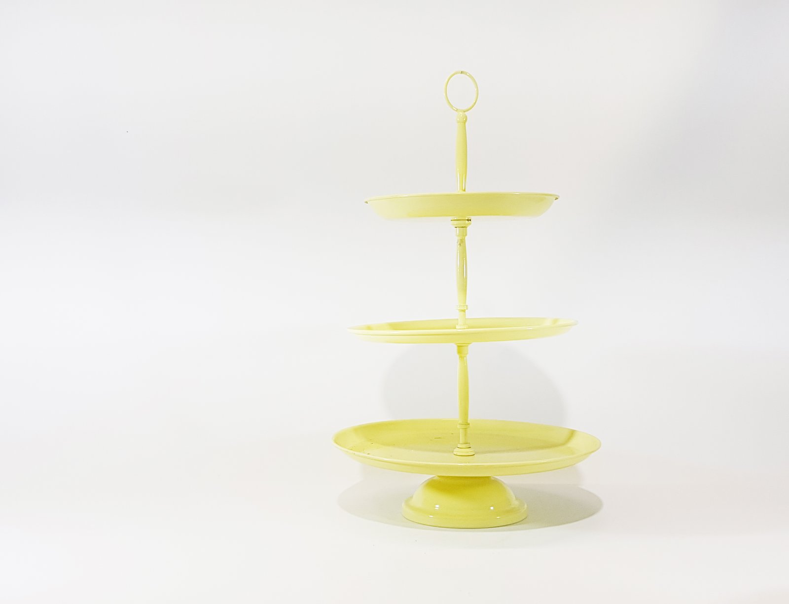 Porta Postres Tres Niveles Amarillo Grande