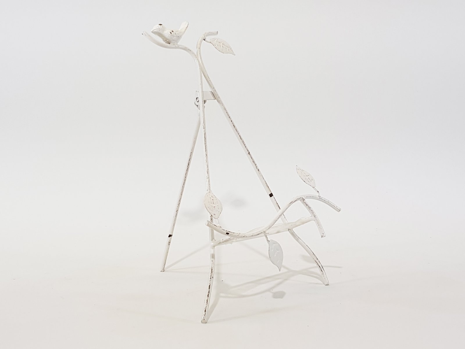 Porta Menu Metalico Pajarito Blanco