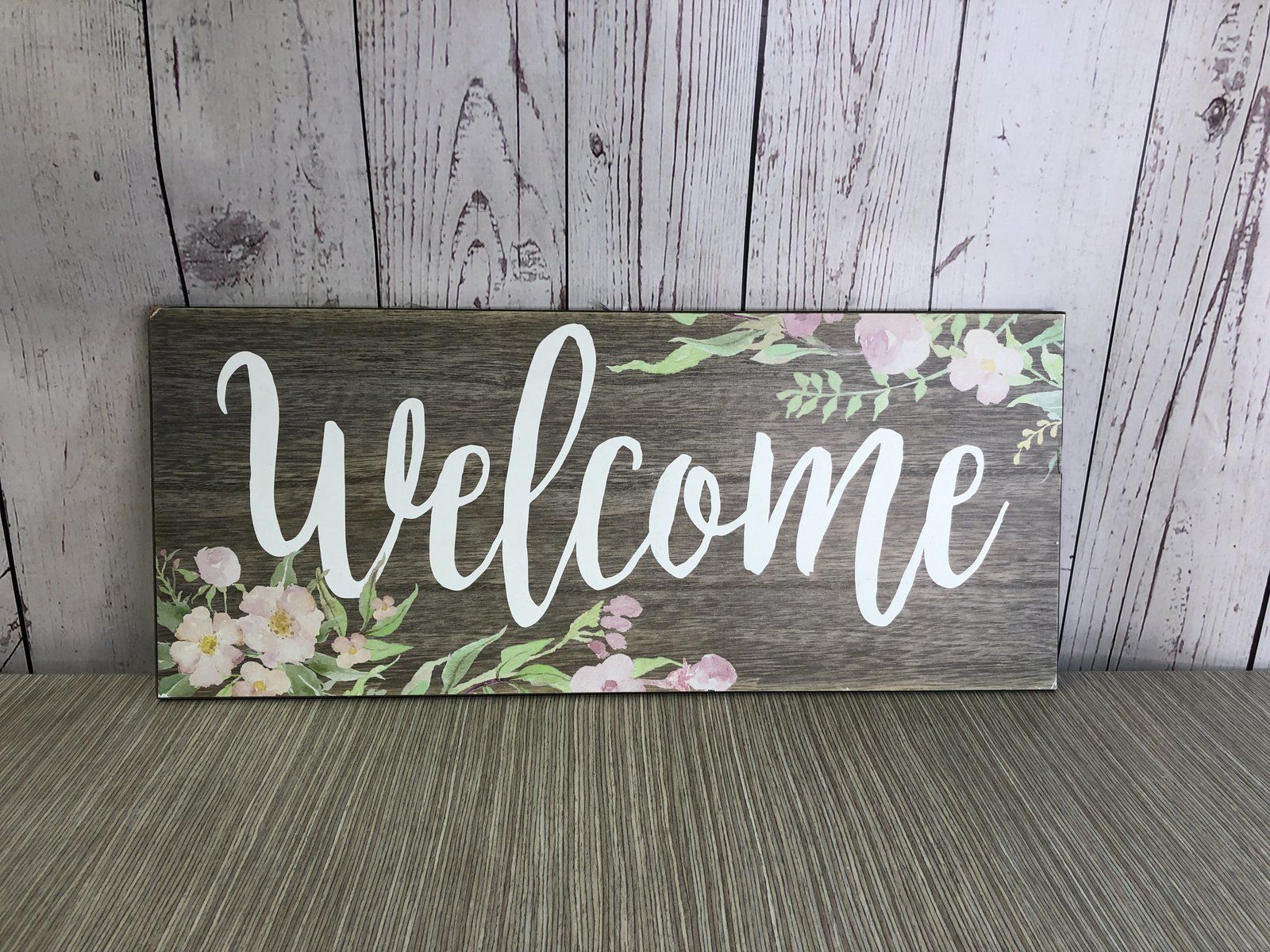 Tablero Rectangular welcome florecitas