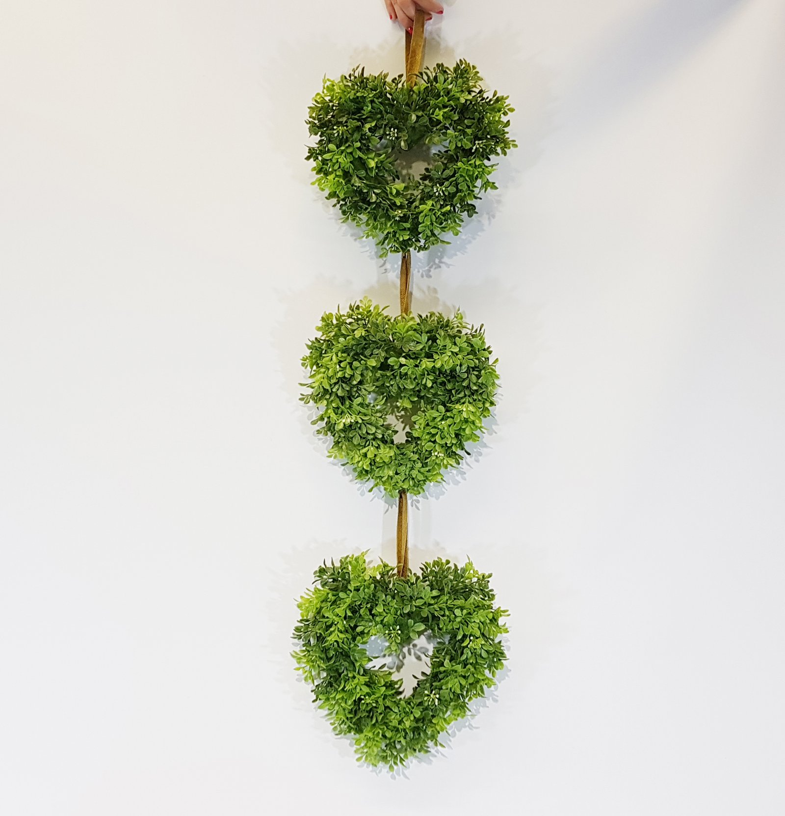 Corazones x 3 Verde Manga Para Colgar