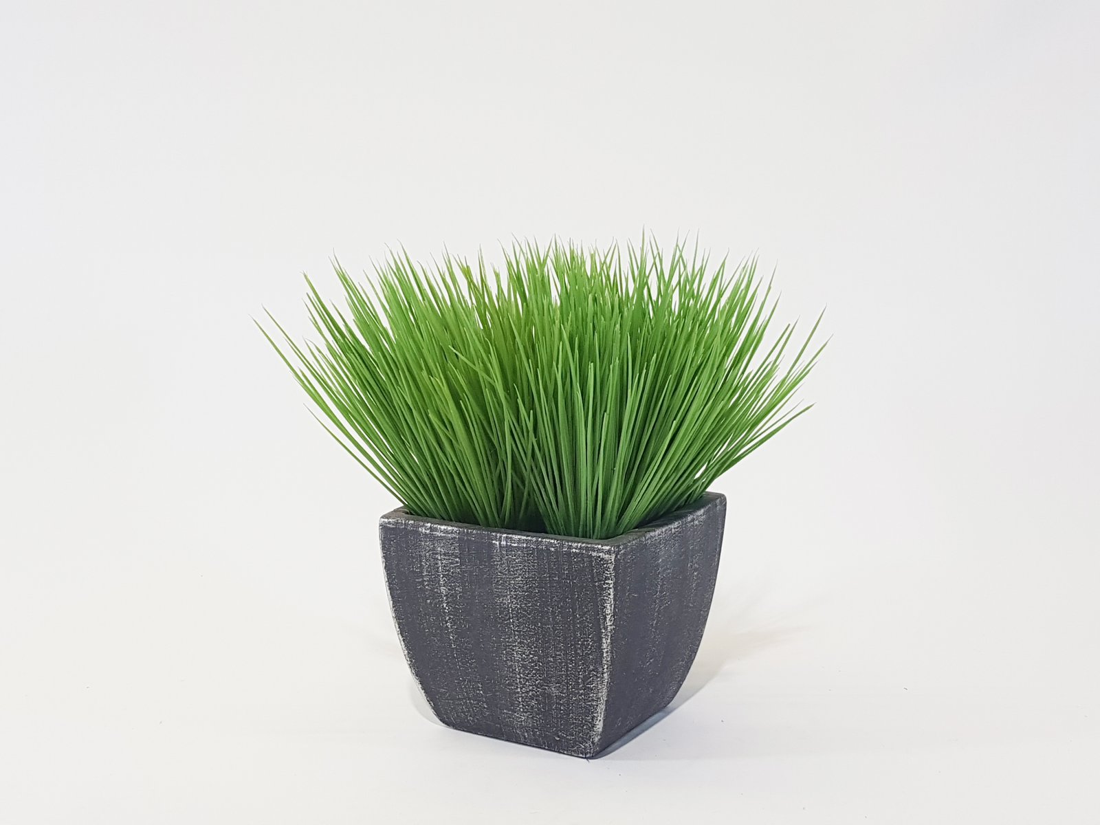 Matero Artificial Base Barro Cuadrado Gris