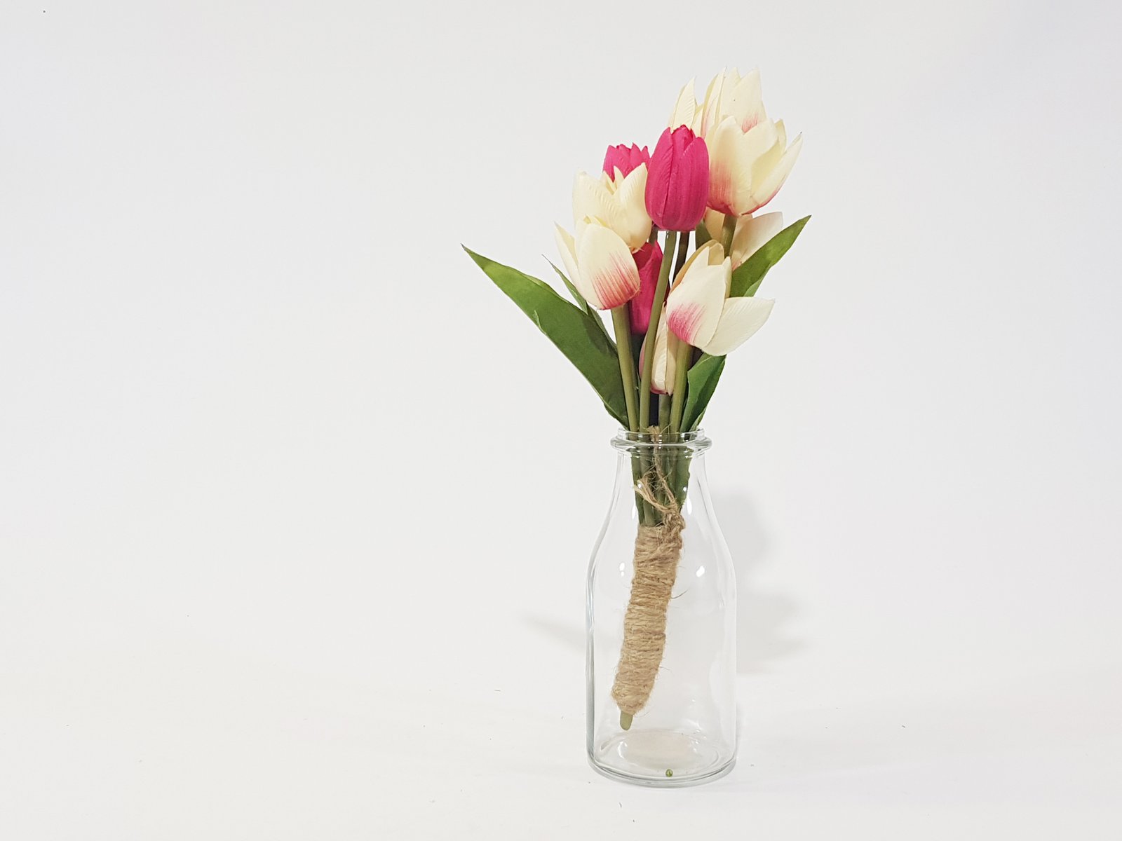 Matero Artificial Tulipanes Blancos