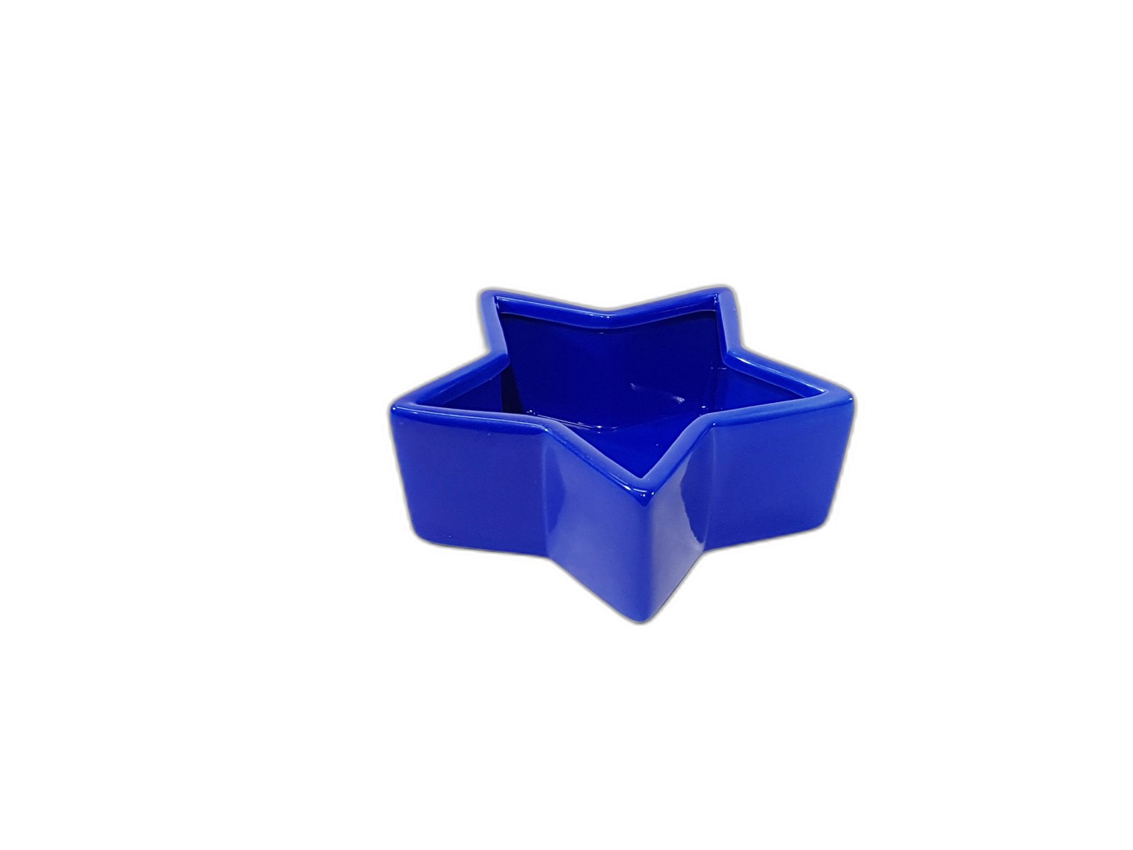 Salsera Ceramica Forma De Estrella Azul Rey