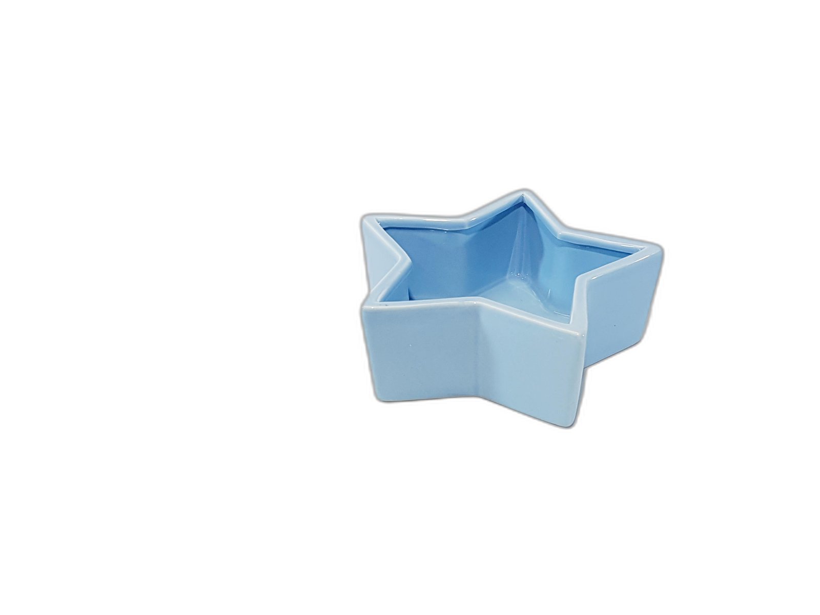 Salsera Ceramica Forma De Estrella Azul Claro