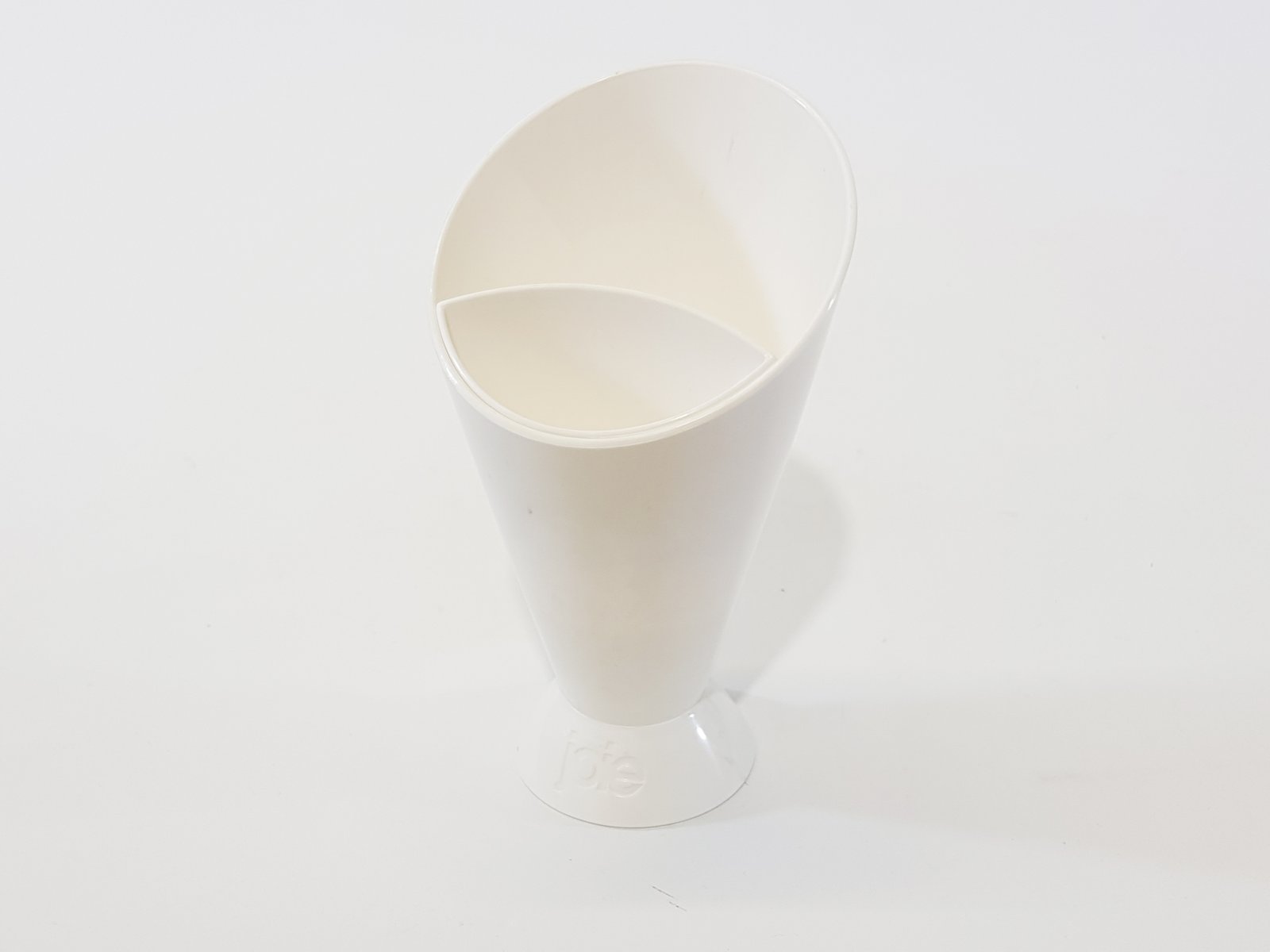 Recipiente Plastico Blanco Para Papas Y Salsa
