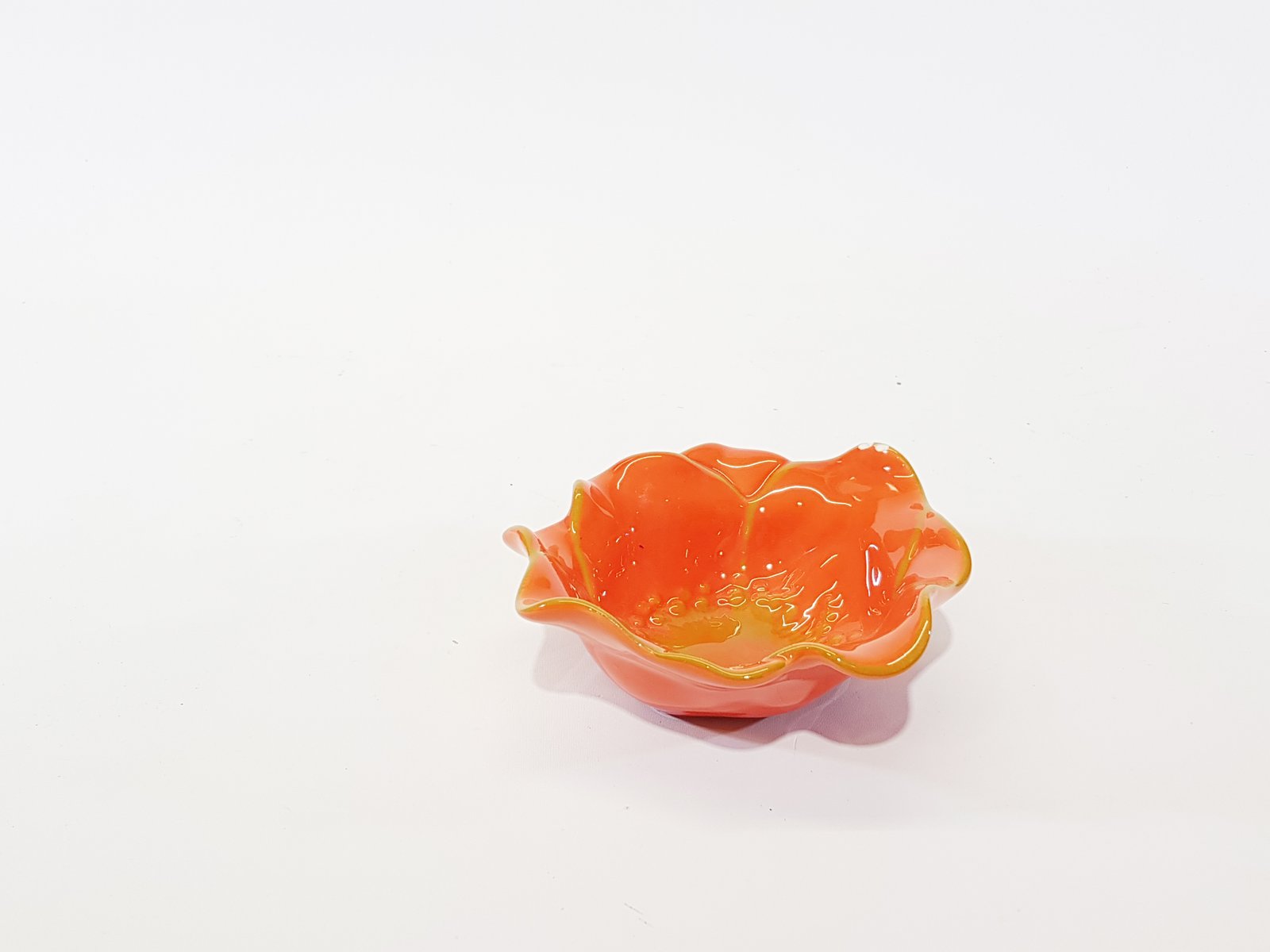 Salsera Ceramica Naranja Flor