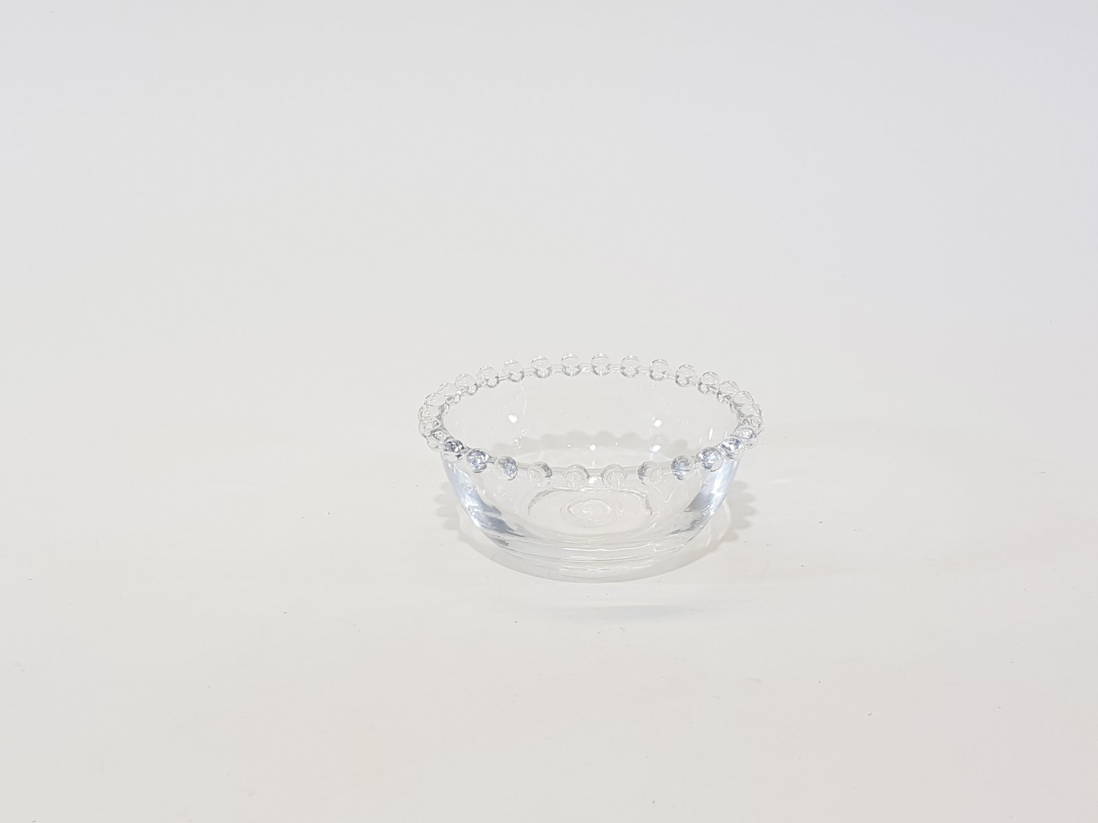 Salsera Cristal Borde Bolas Pequeña