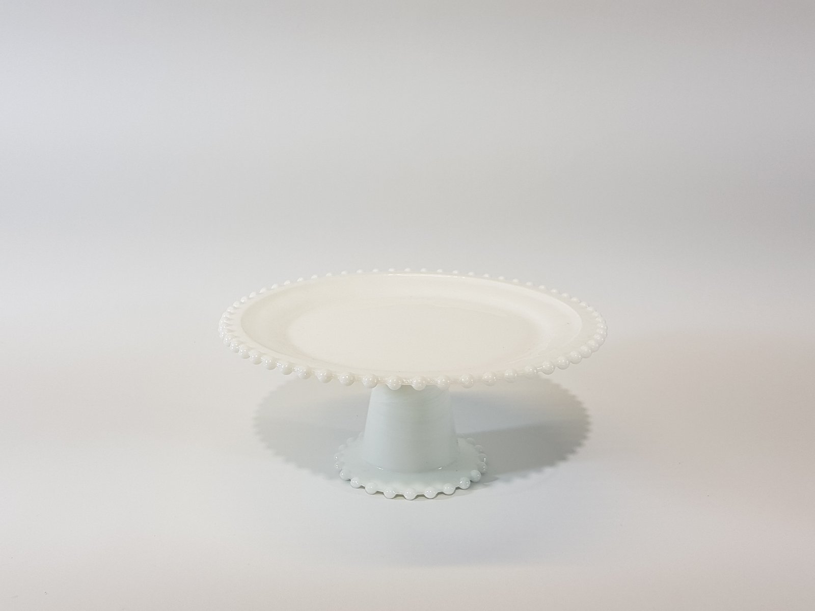 Tortera Cerámica Blanca Redonda Borde Bolas Mediana