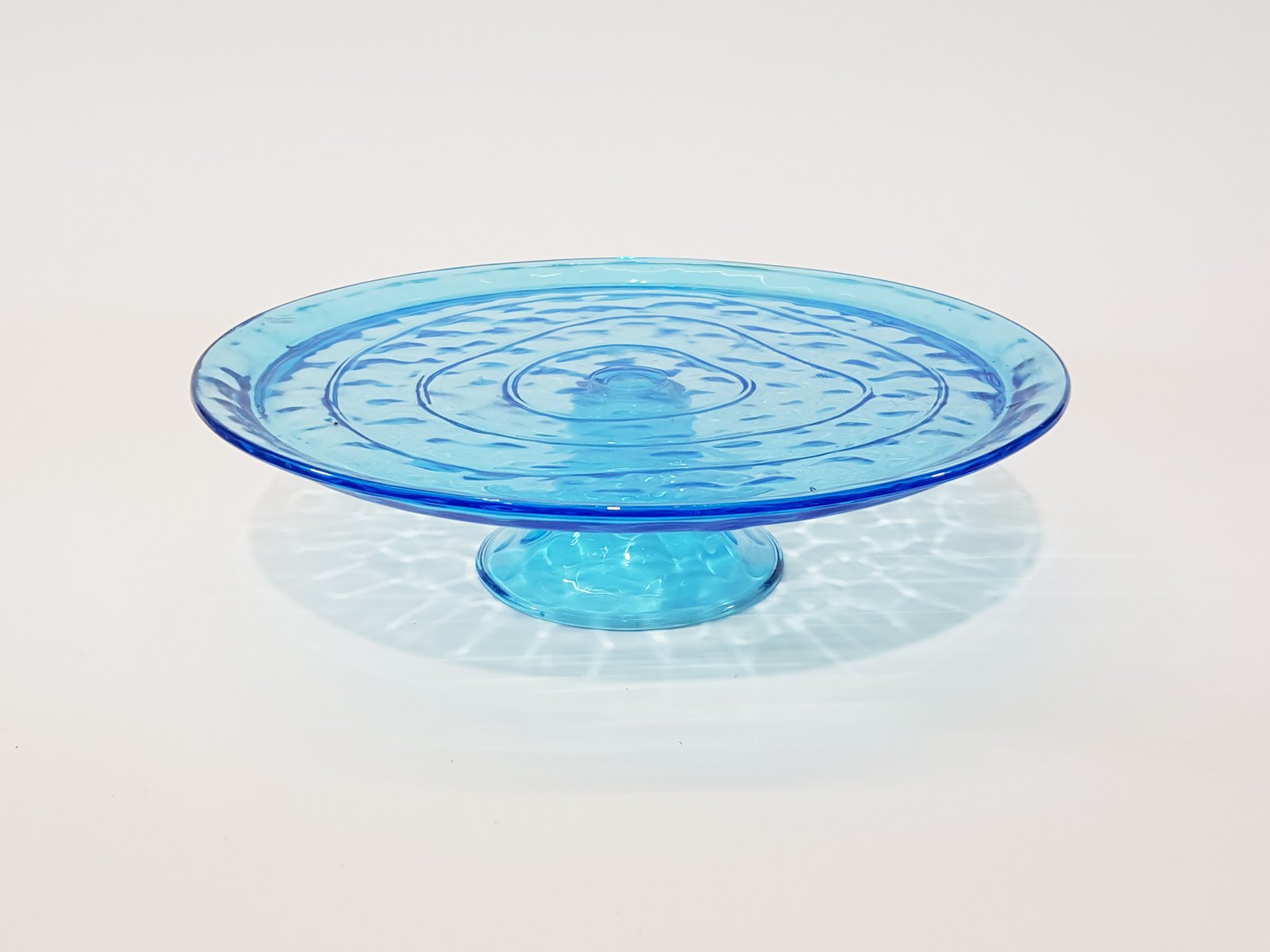 Tortera Cristal Redonda Azul Grande 33 Cm