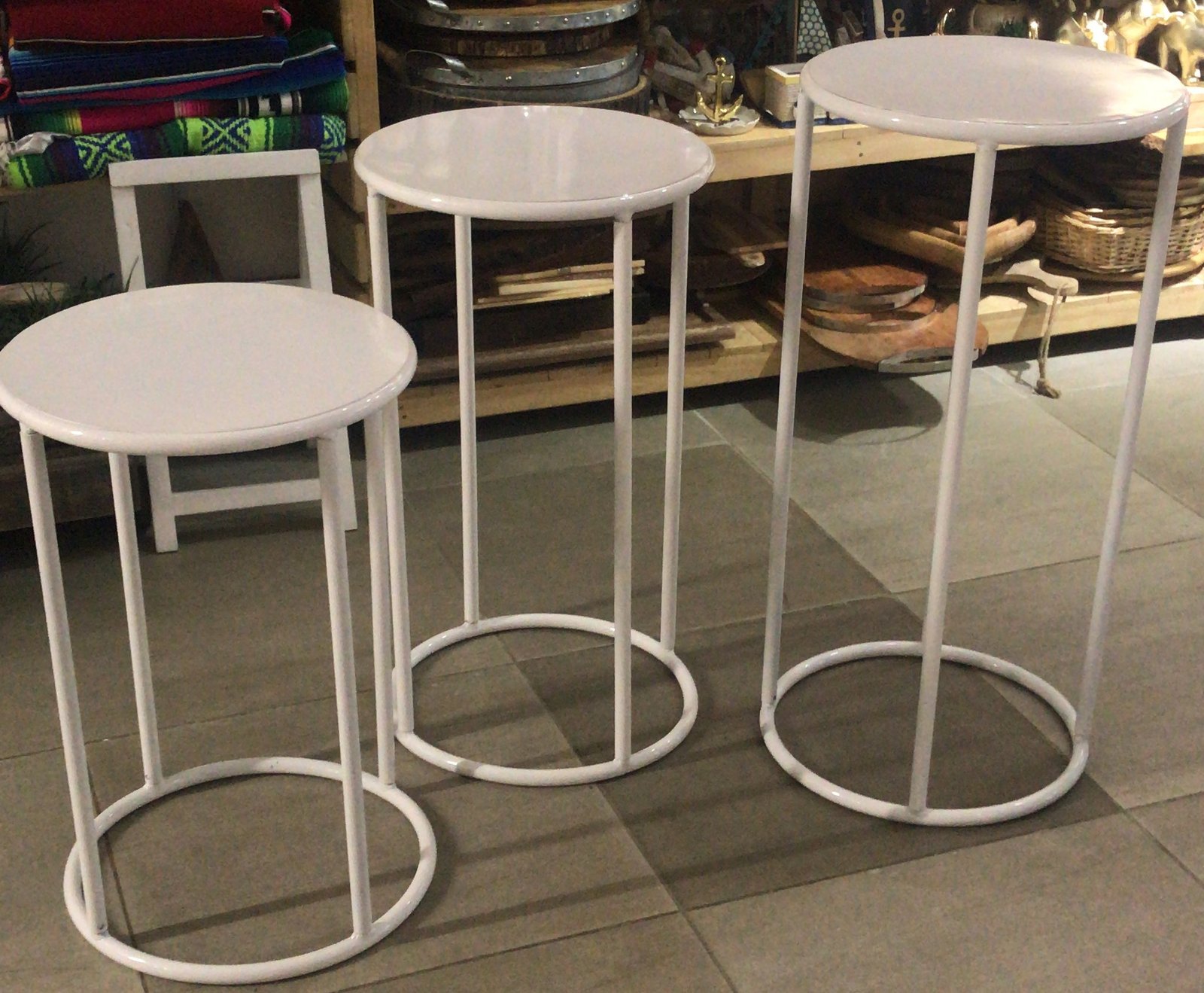 Cilindro Metálico Blanco Mediano 4 Tubos Desarmable