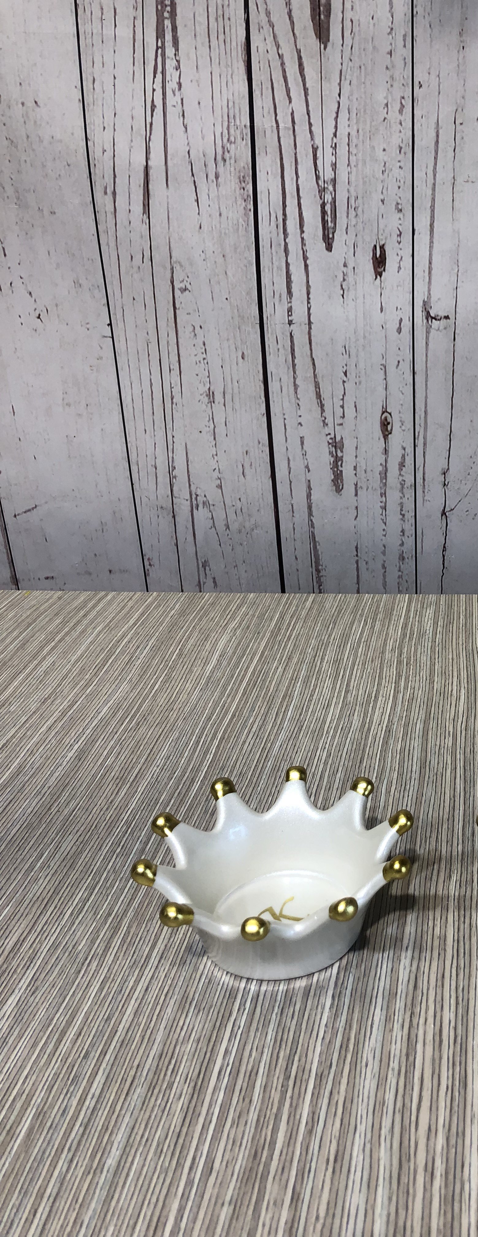 Coronita Ceramica Puntas Doradas 