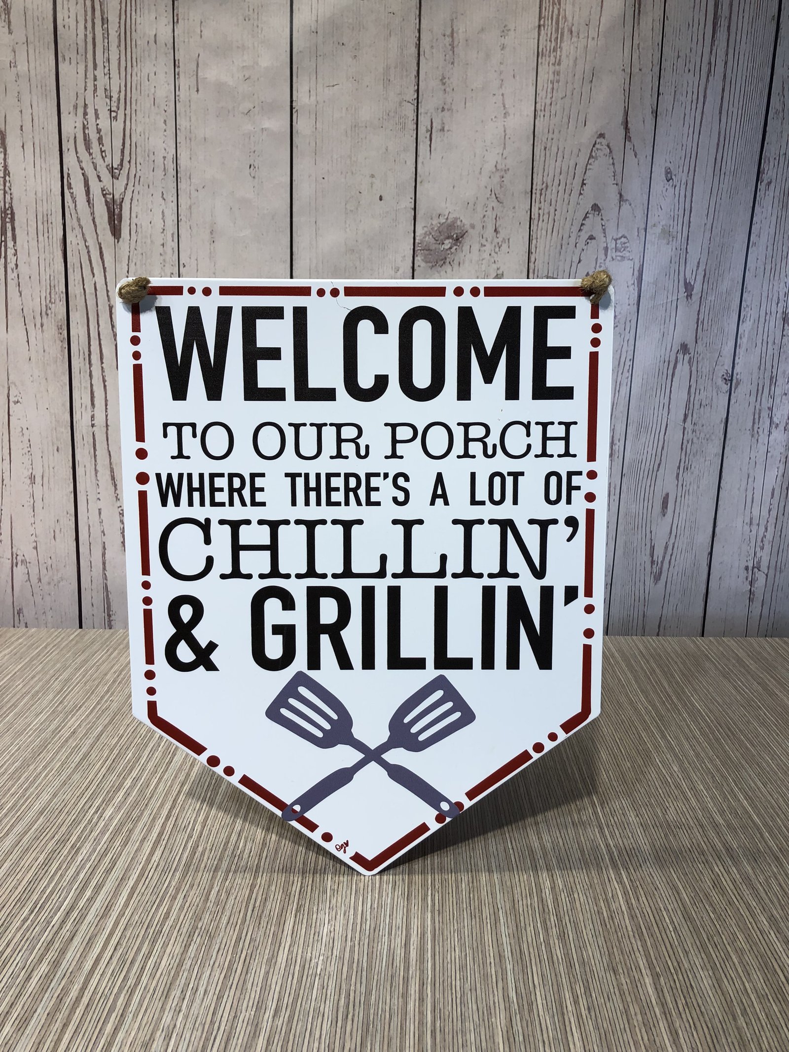 Decorativo Metalico Welcome To Our Porch