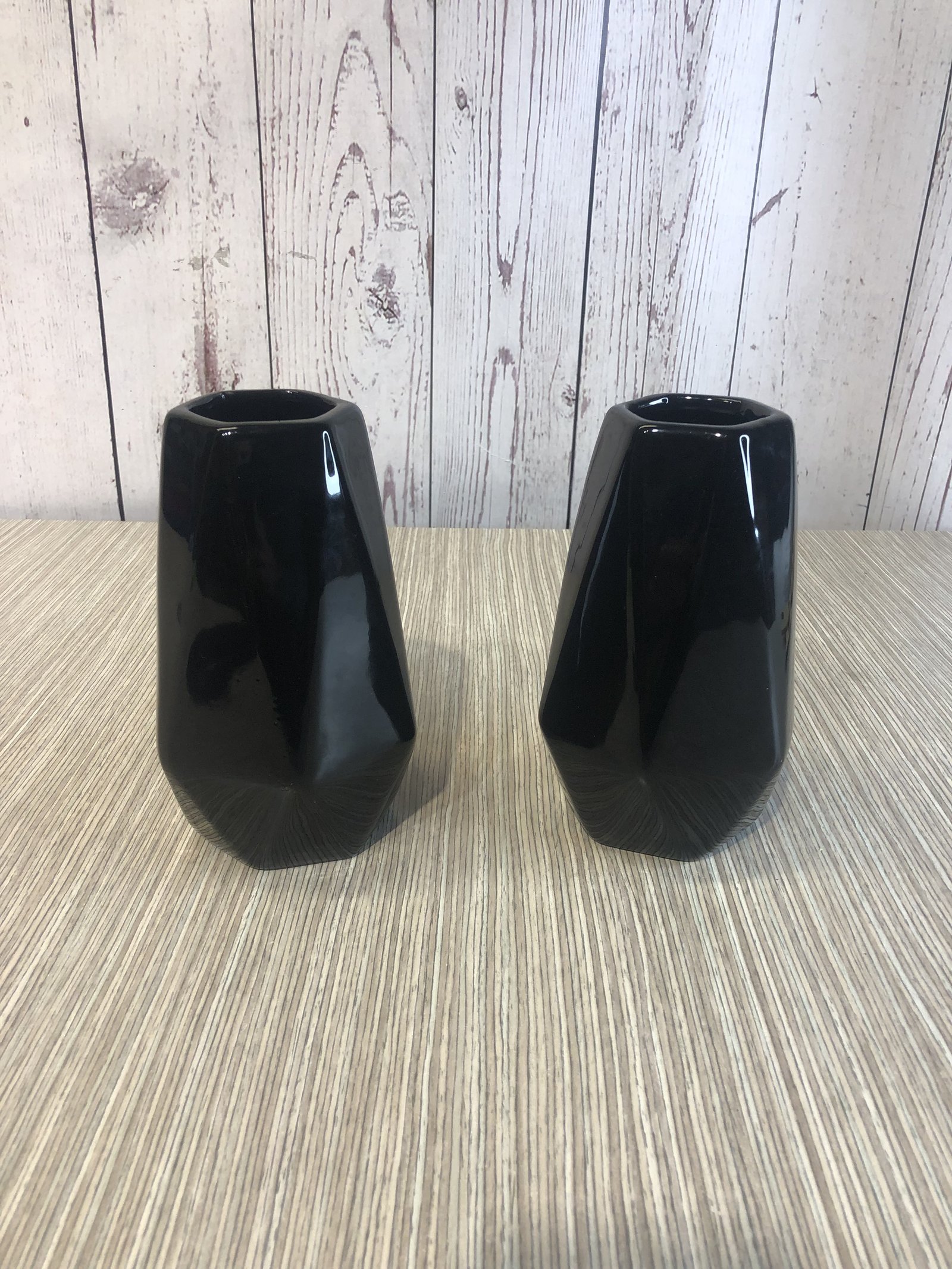 jarron ceramica negro pequeño