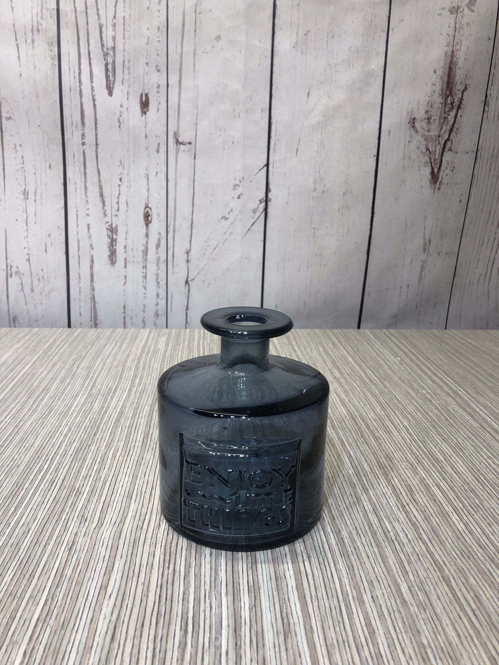 Frasco vidrio azul enjoy little