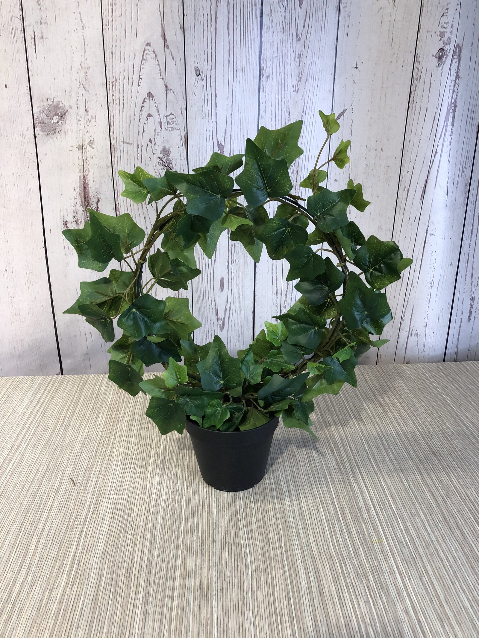 Matero Forma Aro Hojas Verdes Artificial