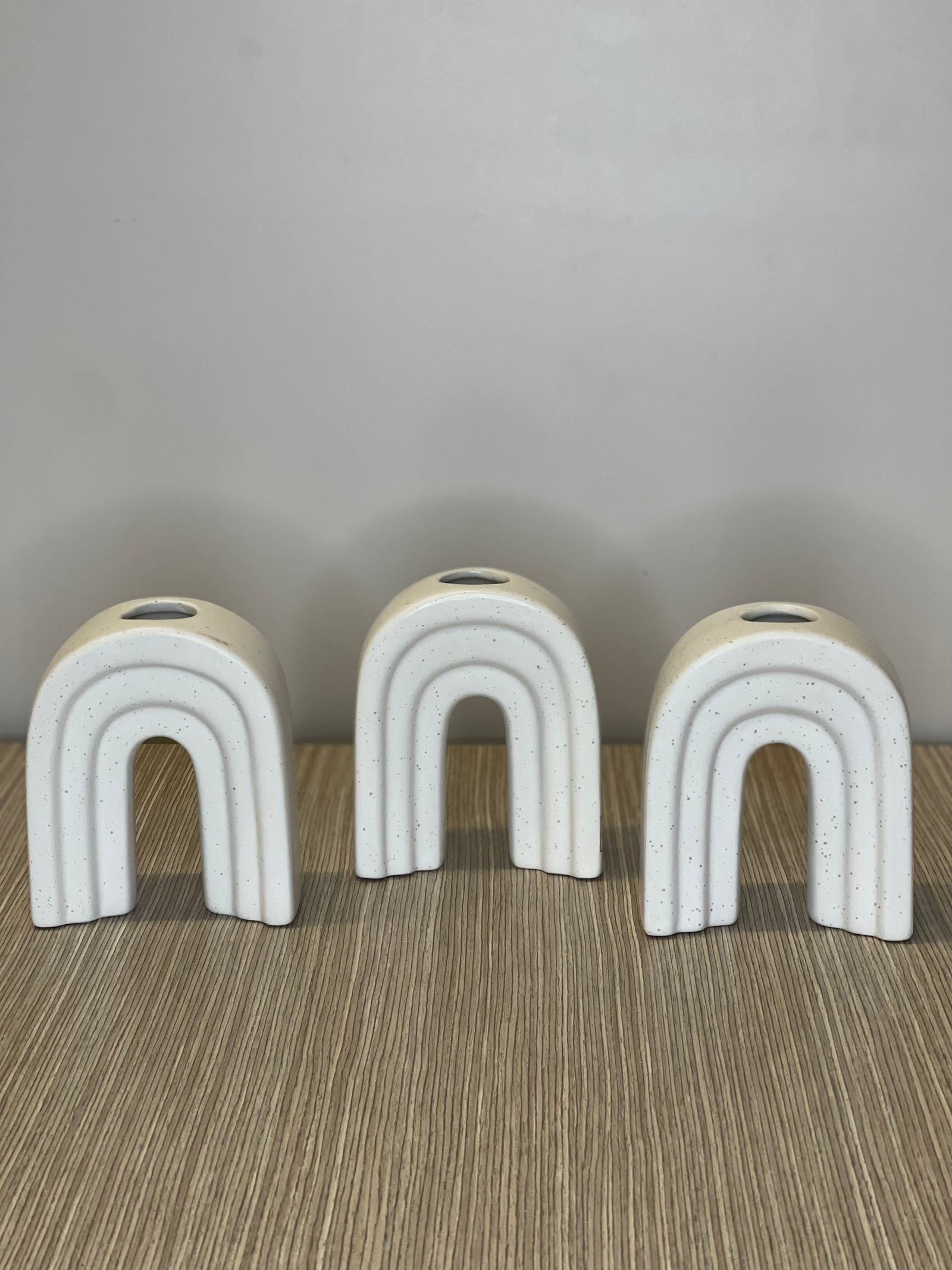 Jarron Arcoiris Ceramica Blanco