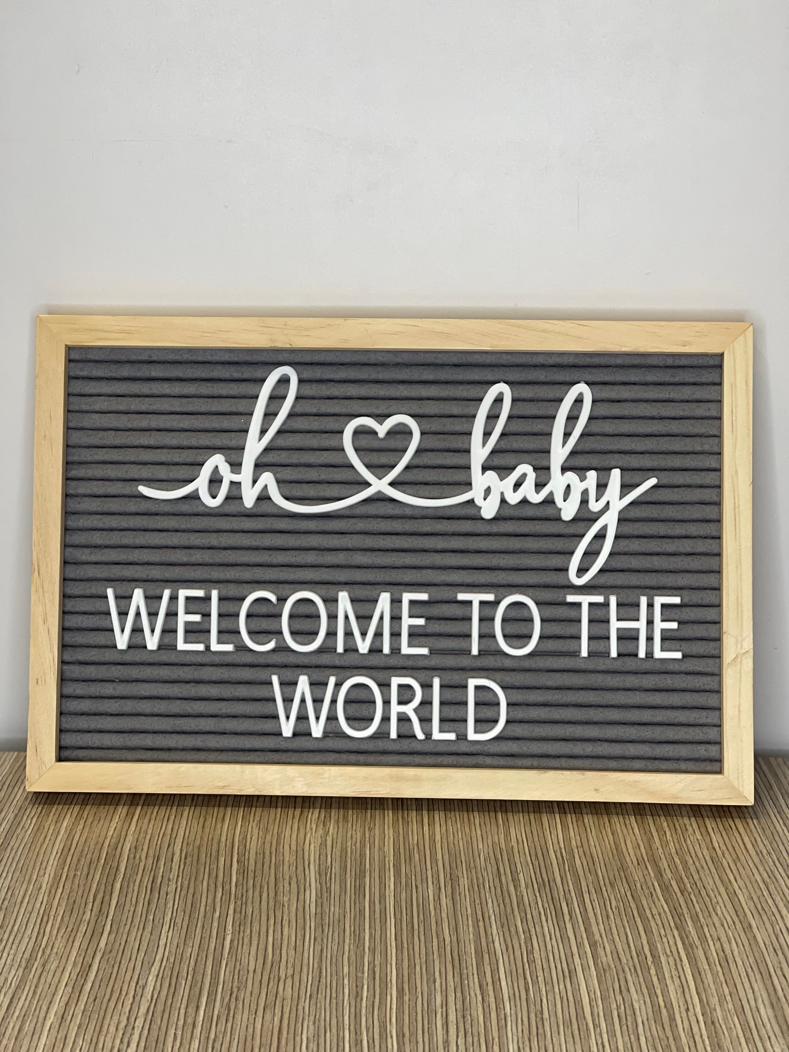 Tablero Decorativo Oh Baby Welcome To The World