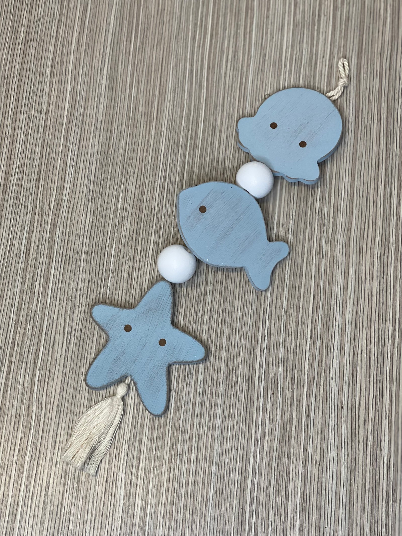 Tira Decorativa Medusa, Pez Y Estrella De Mar Azul