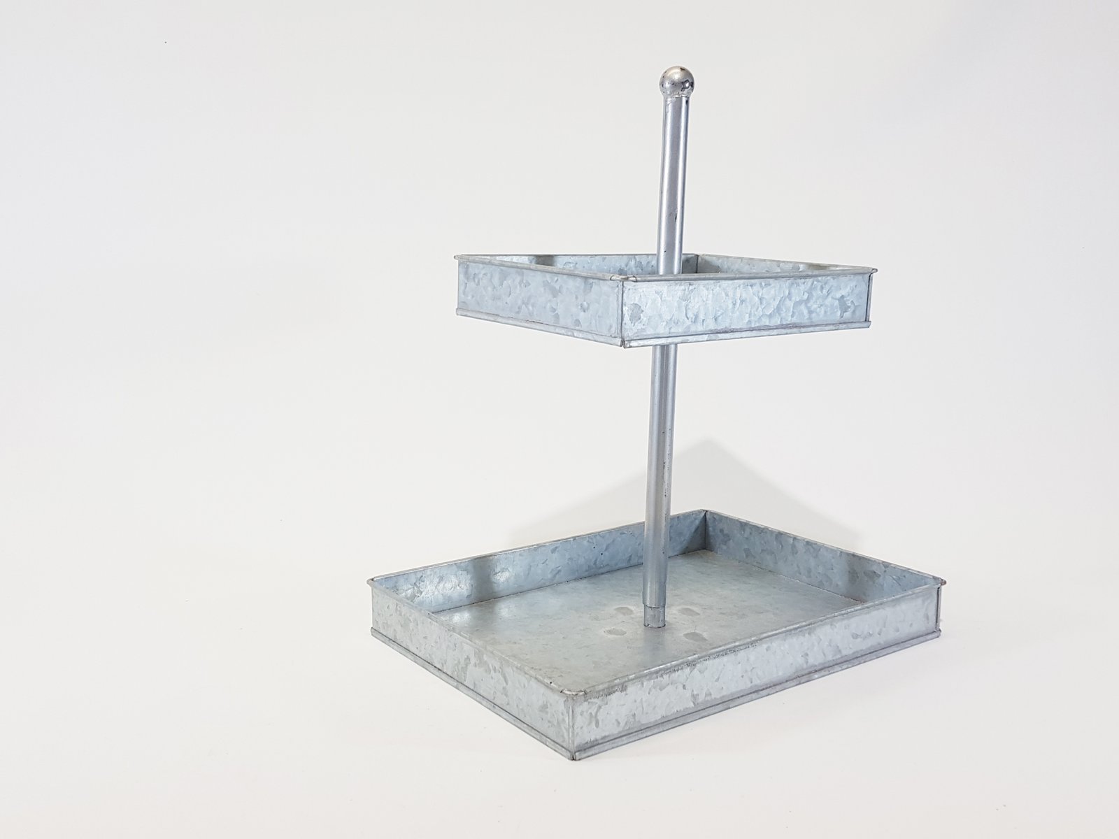 Porta Postres Laton Dos Niveles Cuadrado