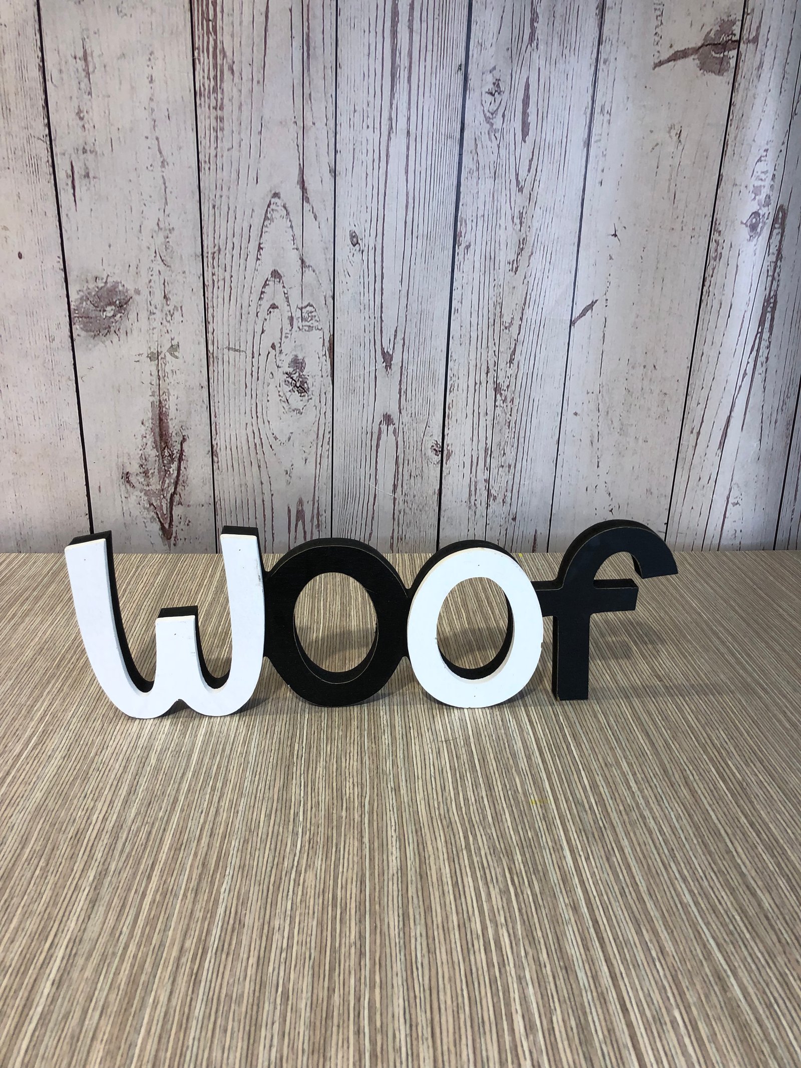 Decorativo Woof Negro Y Blanco 