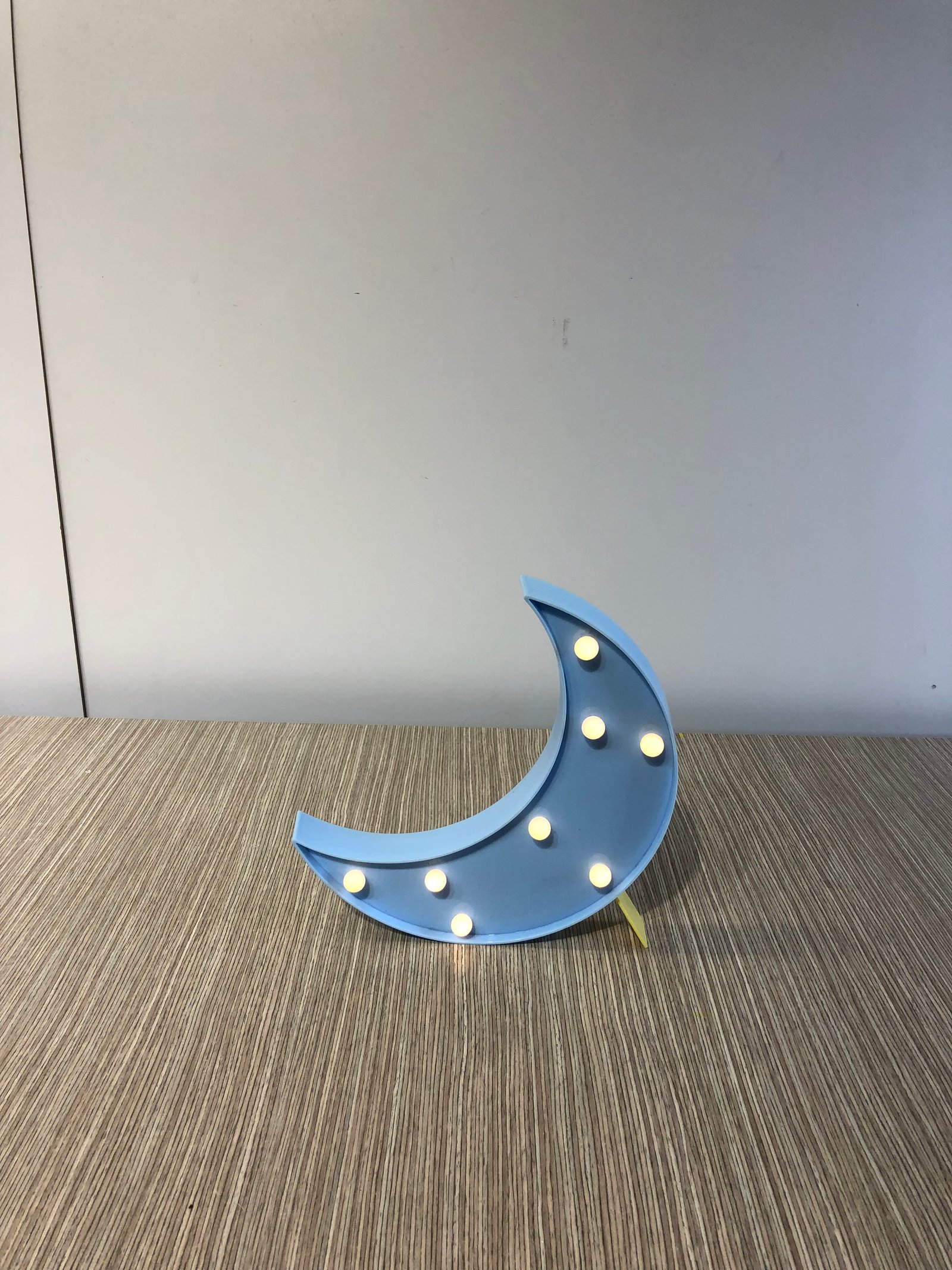 Luna Acrilica Azul Con Luz