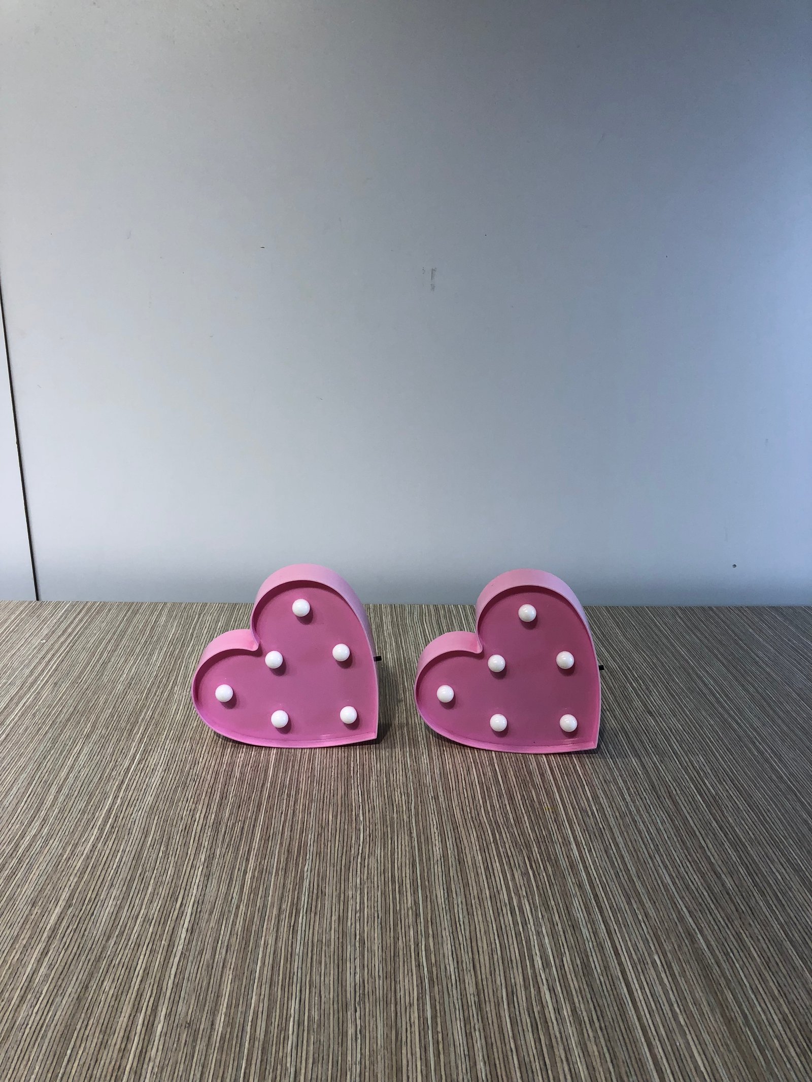 Corazón Acrílico Rosado Pequeño Con Luz