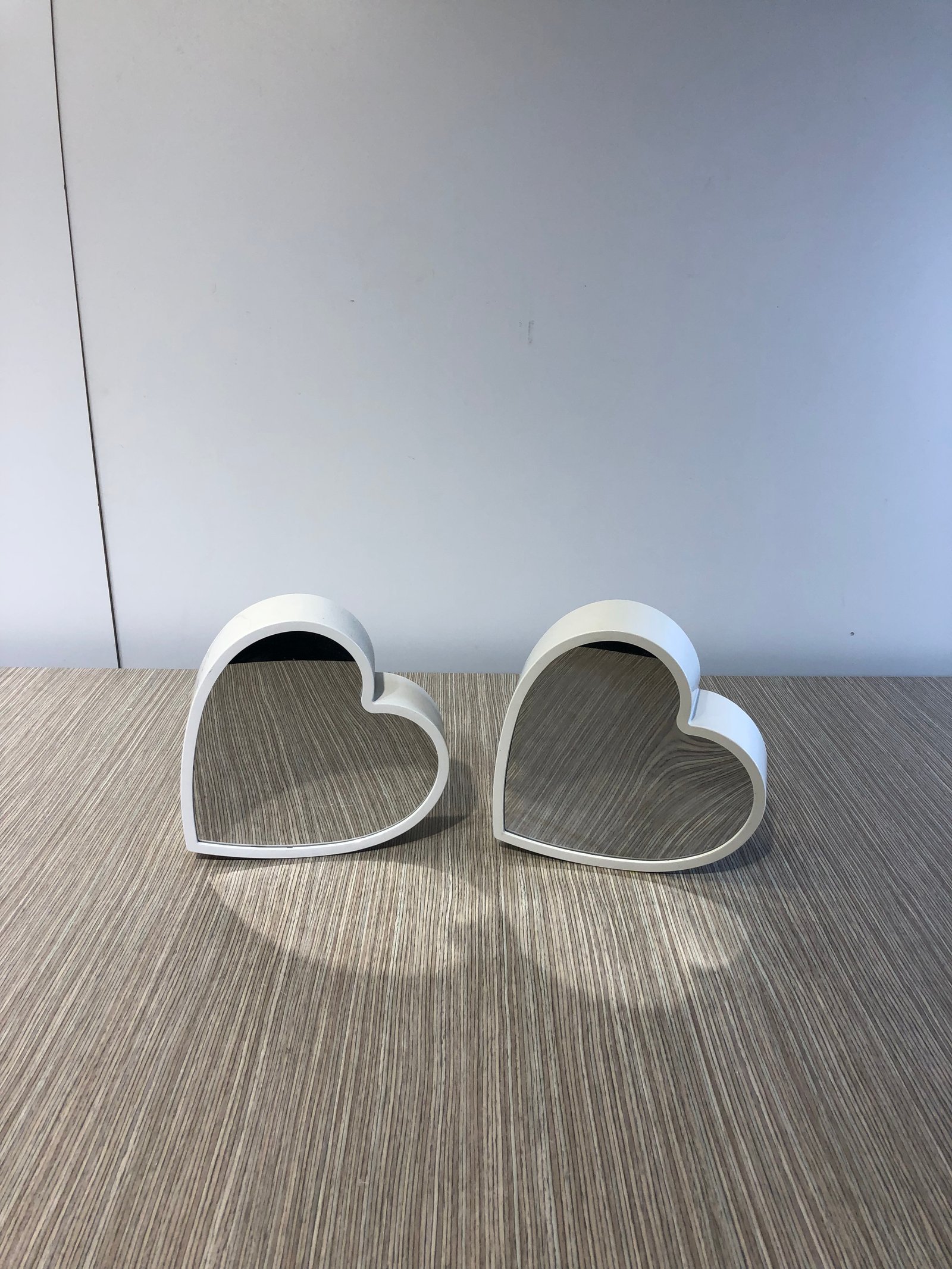 Corazon Blanco Con Espejo Y Luz