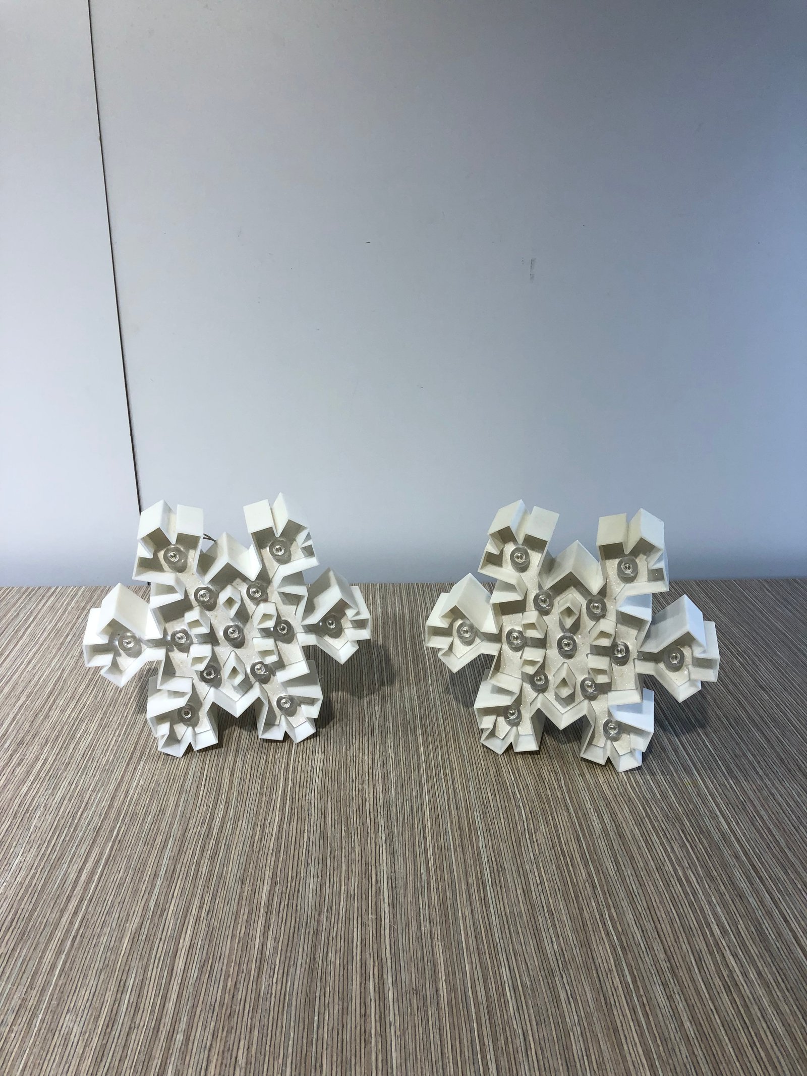 Snowflake Acrilico Blanco Con Luz