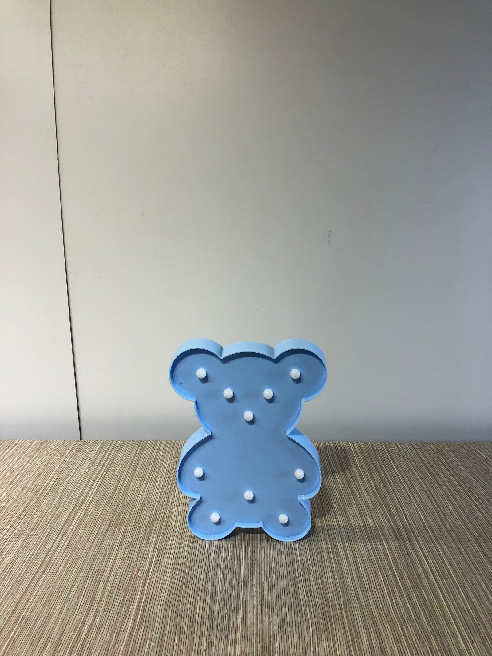 Oso Azul Acrilico Grande Con Luz