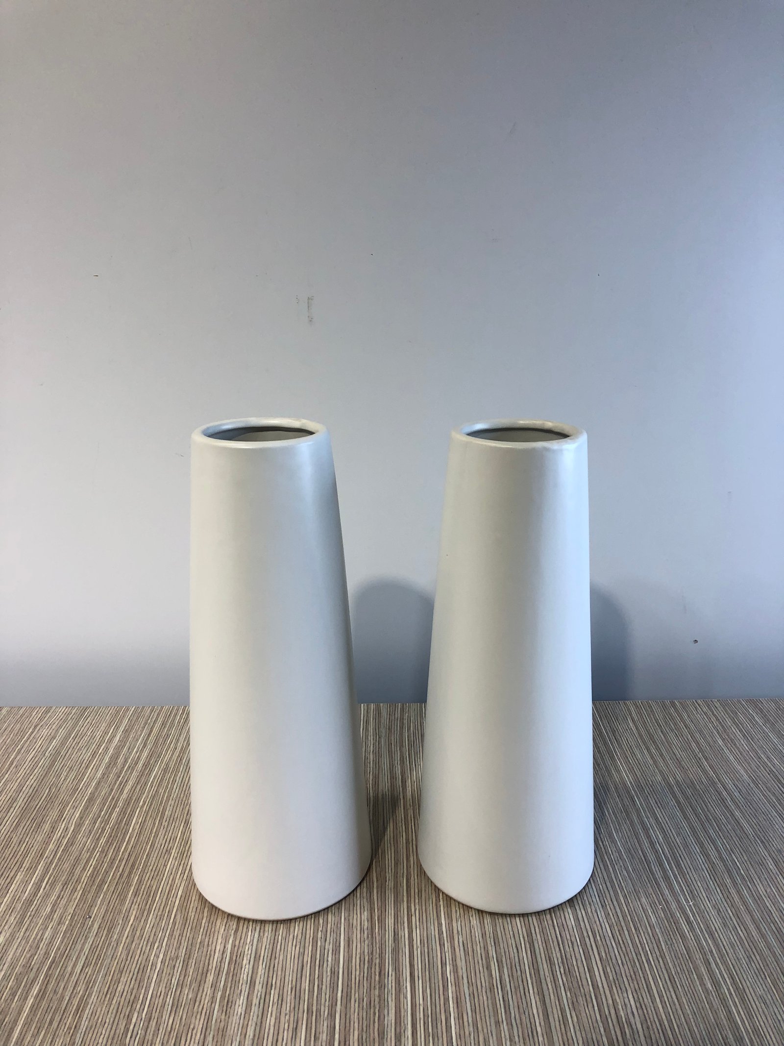 Jarrón cerámica blanco 