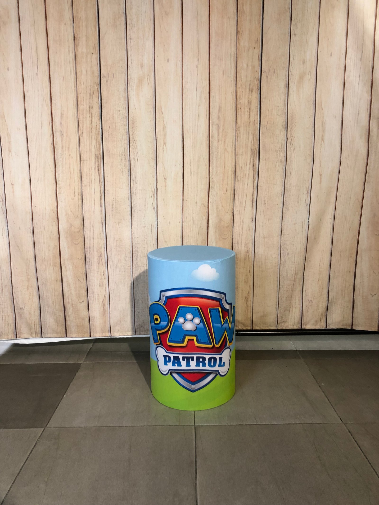 cilindro pequeño tela paw patrol