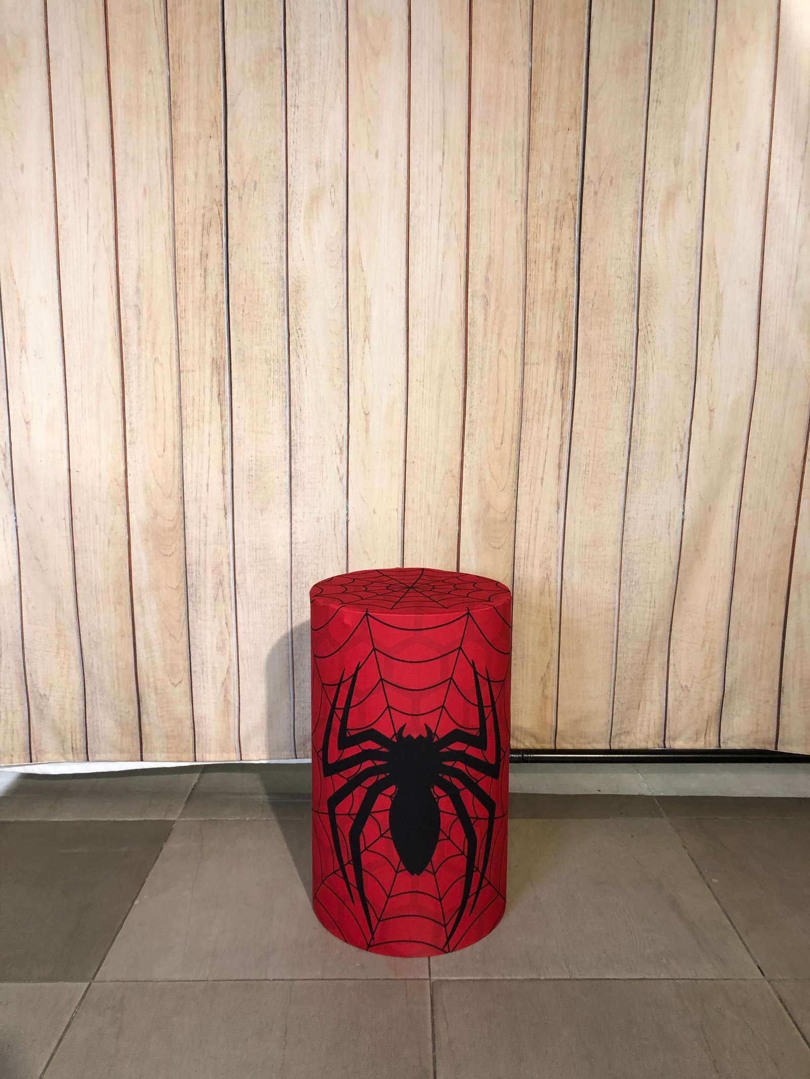 cilindro pequeño tela spiderman 