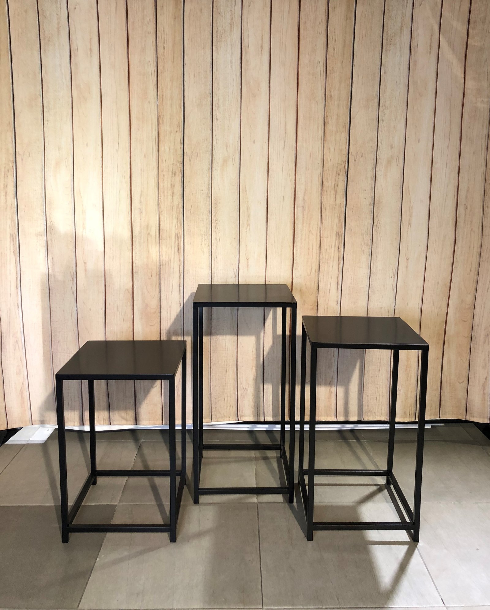 mesa herraje negro mediana