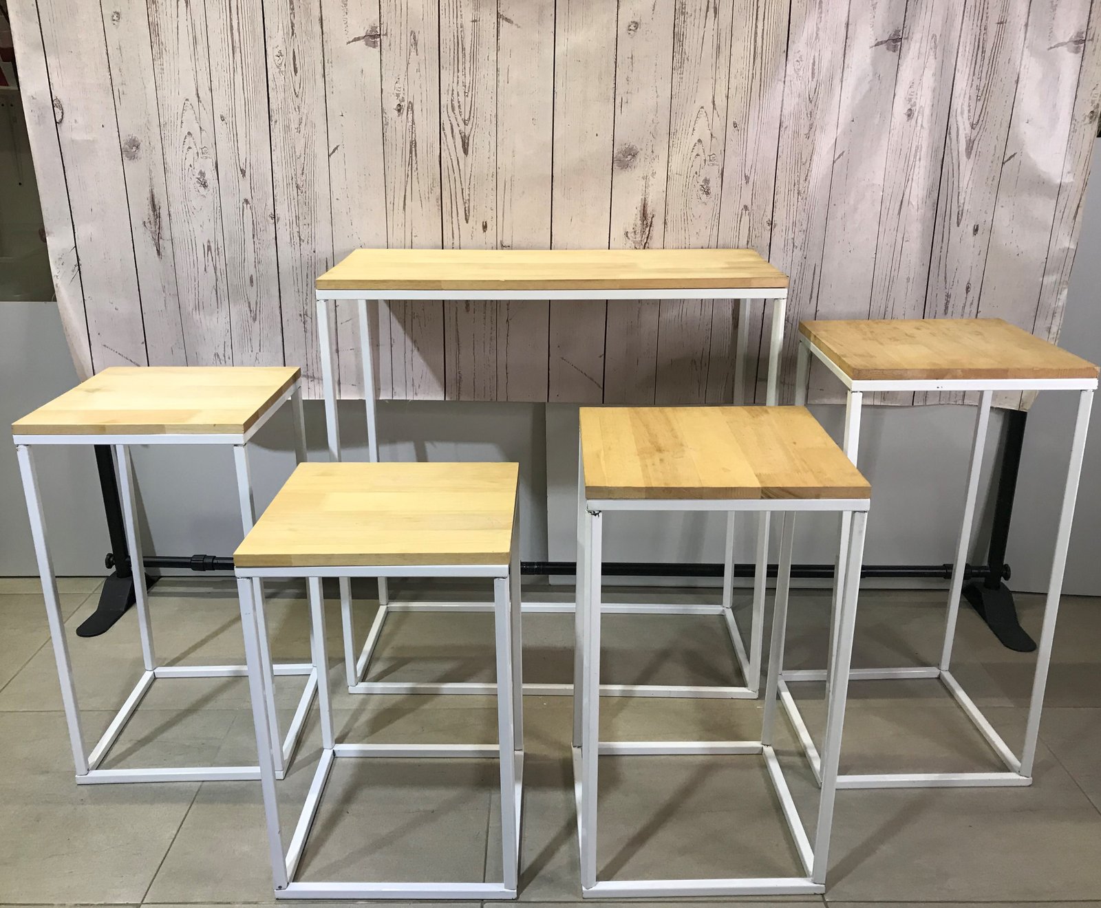 Juego X5 Mesa Herraje Blanco (5 Unidades)